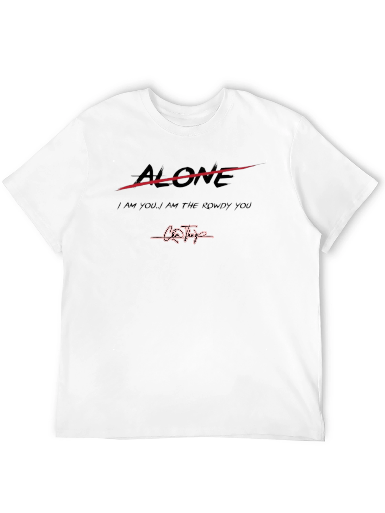 Alone Graphic Print Black T-Shirt