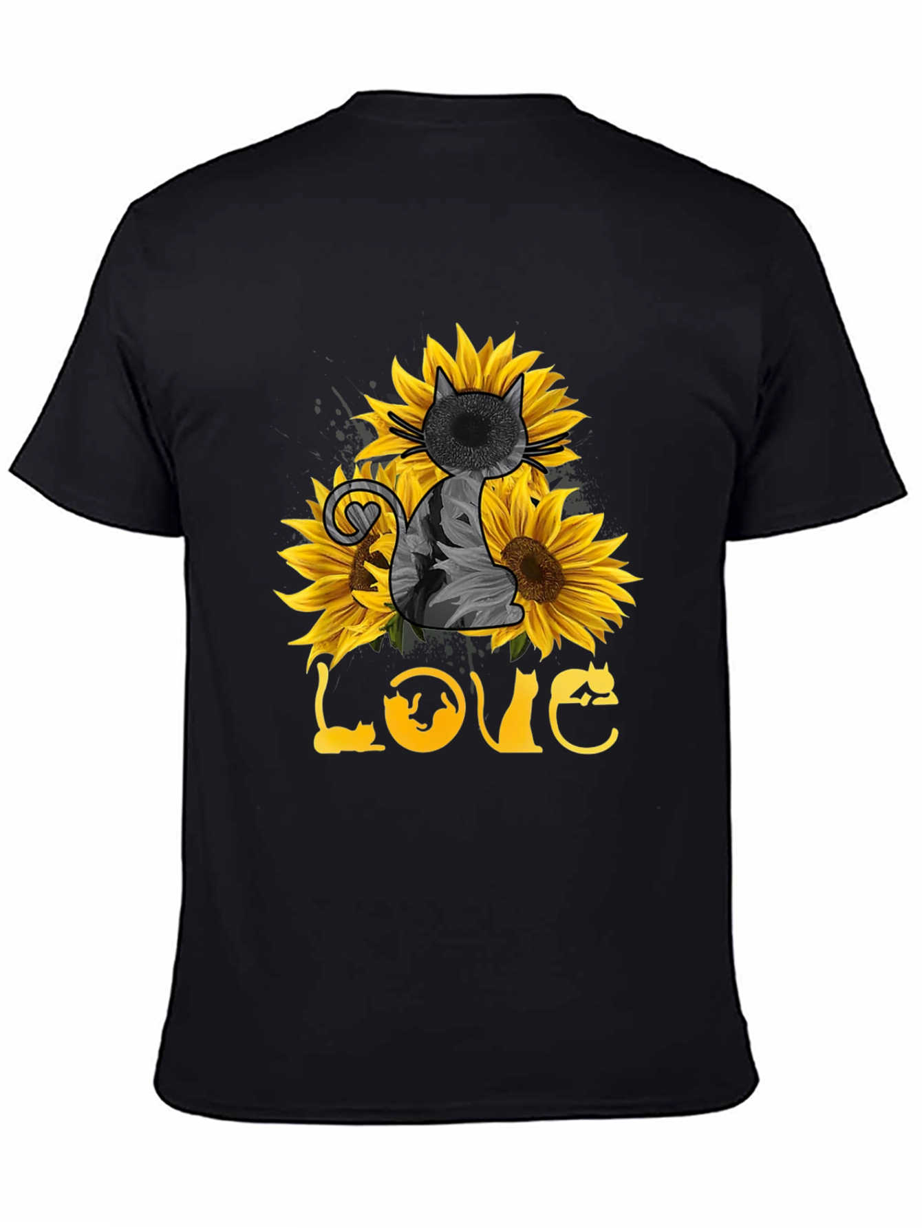 Sunflower Cat Lover T-Shirt
