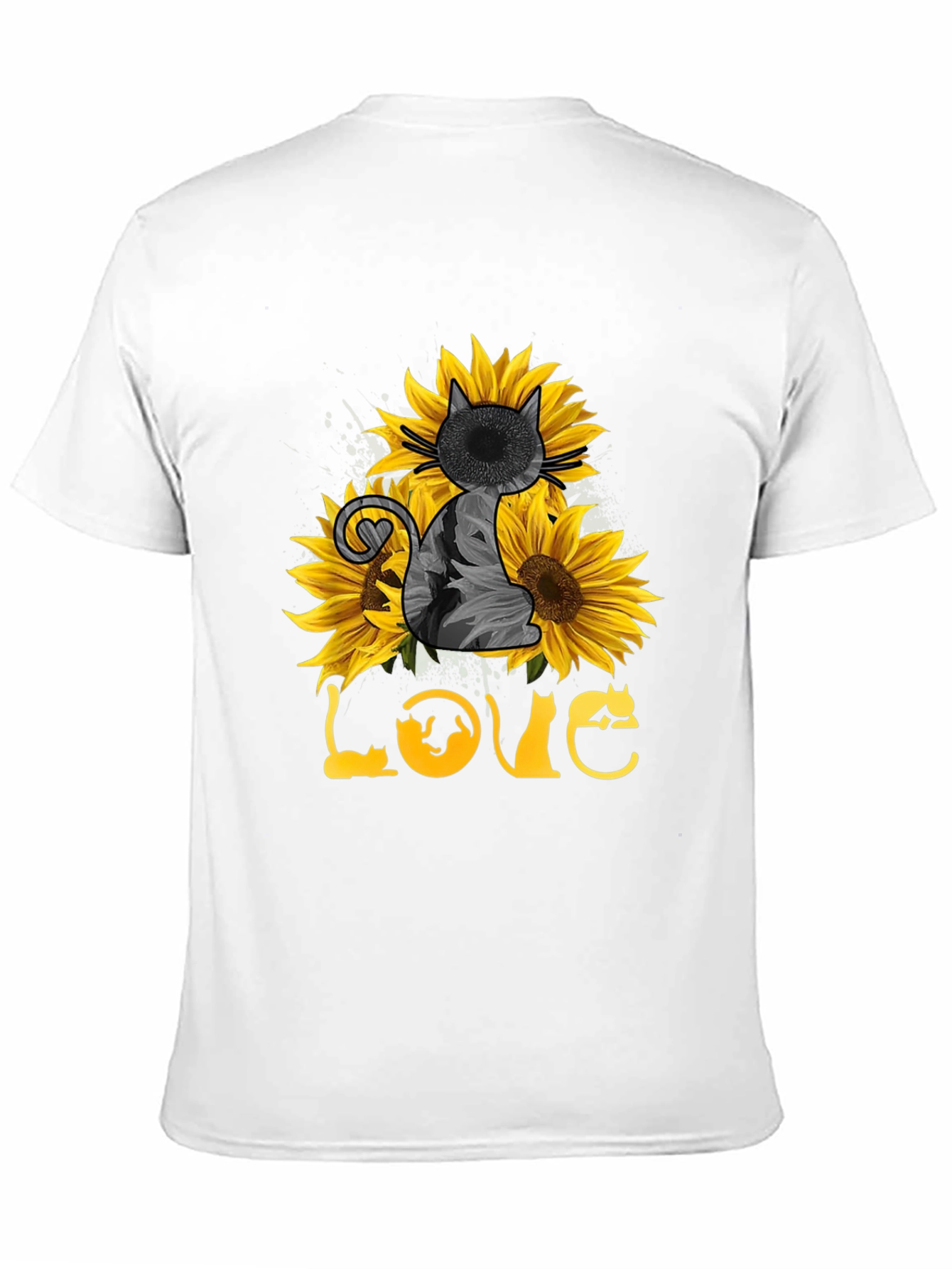 Sunflower Cat Lover T-Shirt