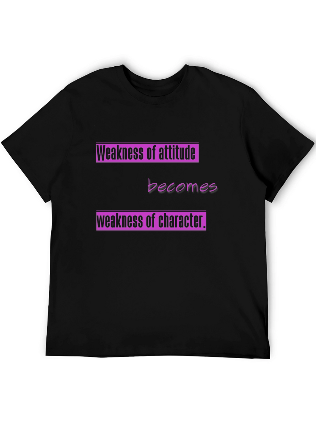 Attitude & Character Graphic Tee - Black