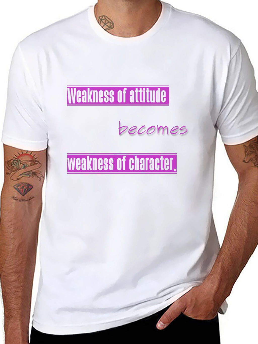 Attitude & Character Graphic Tee - Black