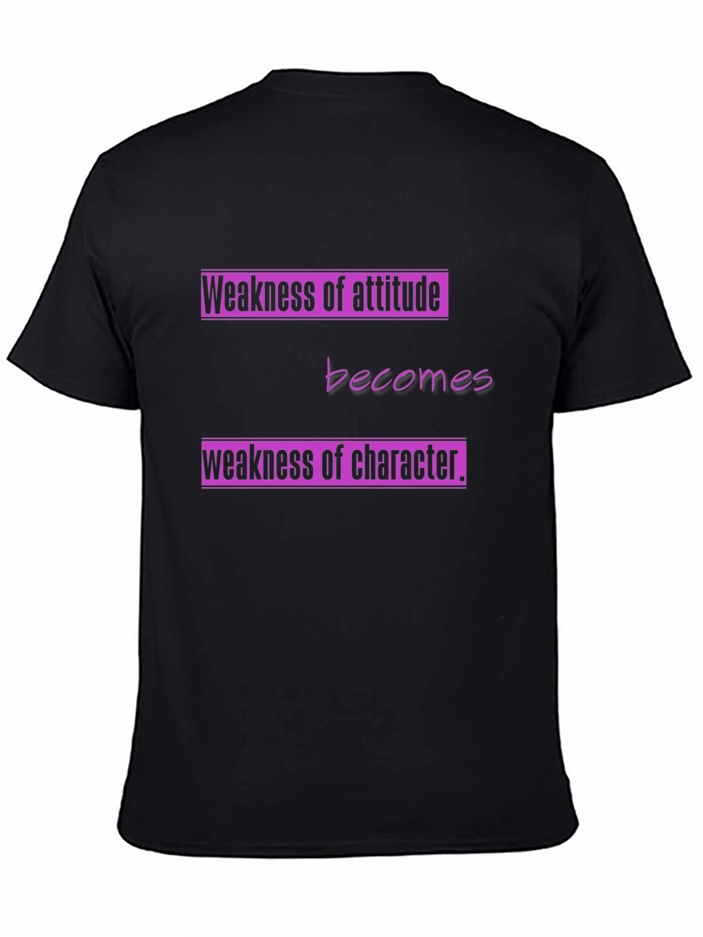 Attitude & Character Graphic Tee - Black