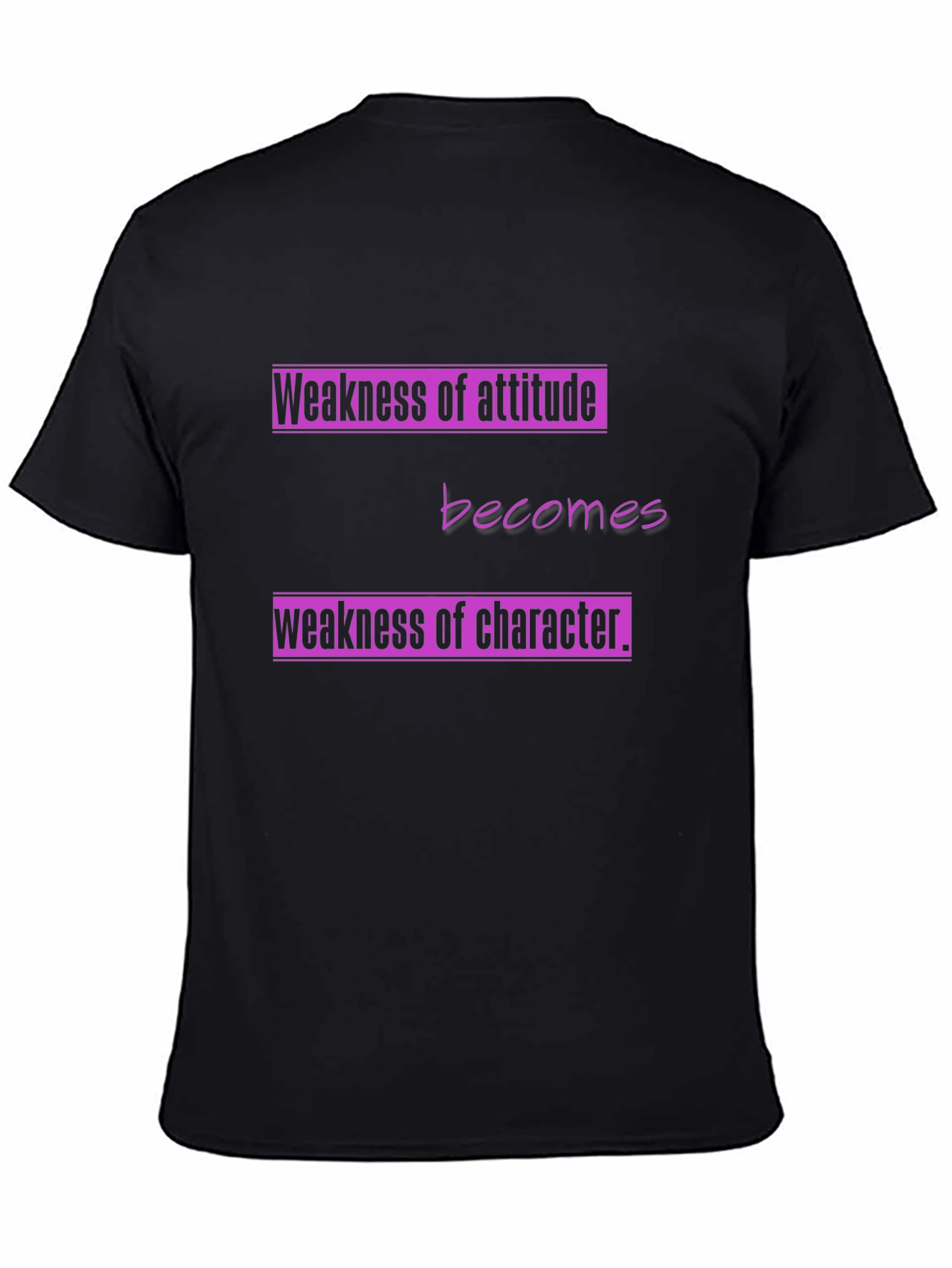 Attitude & Character Graphic Tee - Black