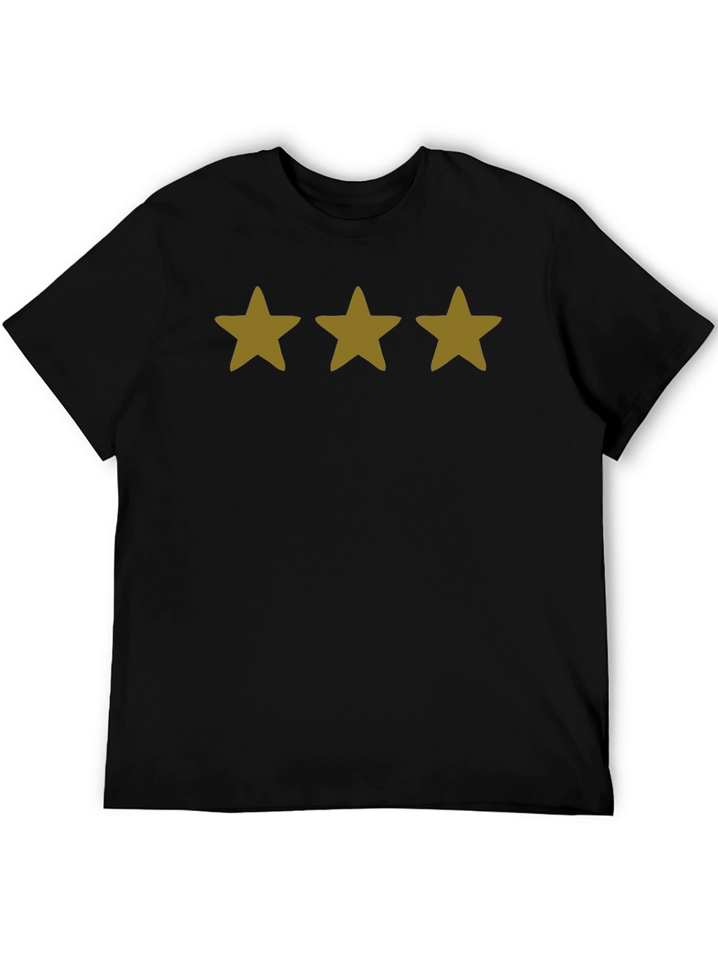 Three Star Graphic Tee - Black Casual Shirt