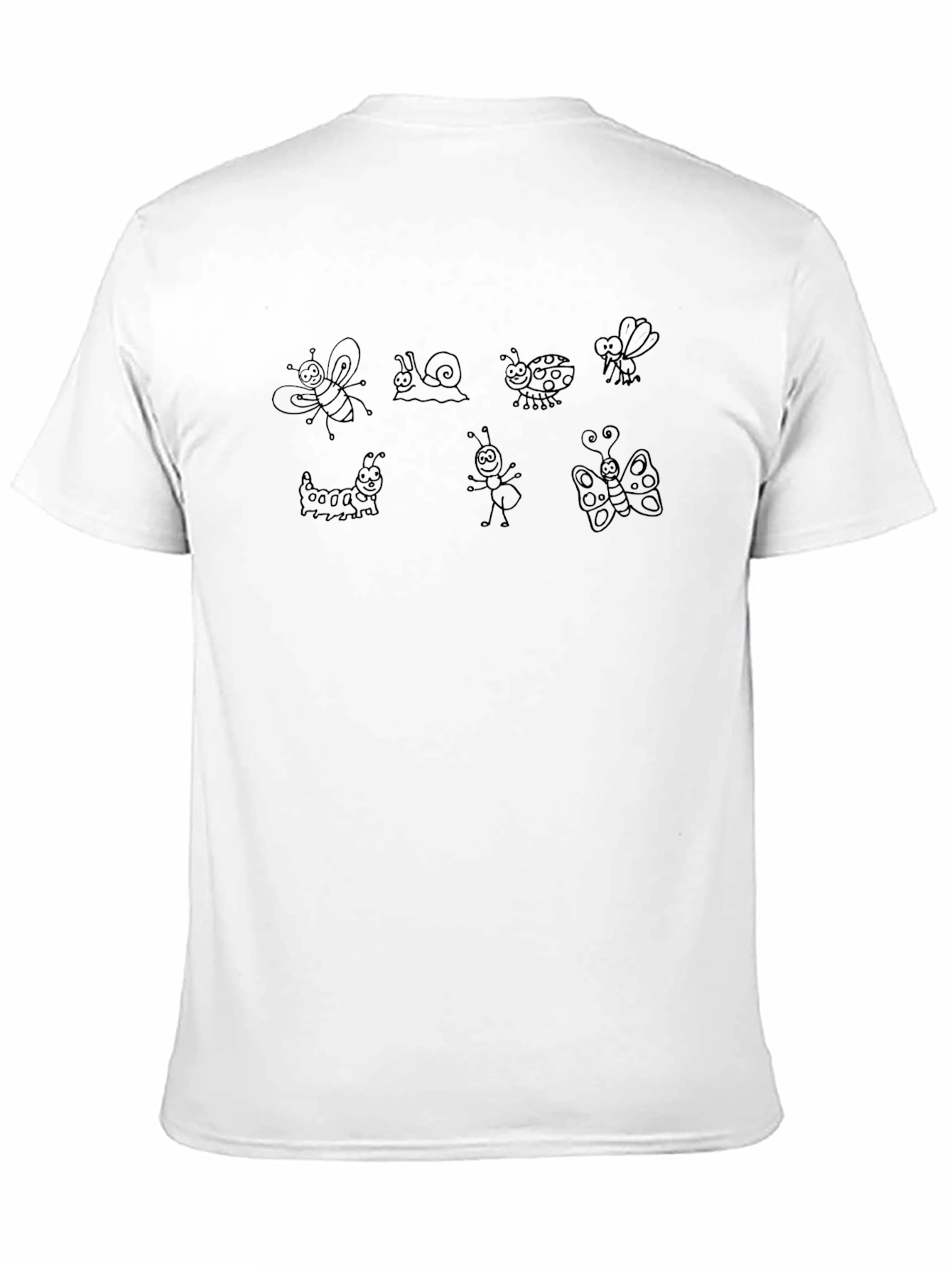 Insect Doodle Black T-Shirt