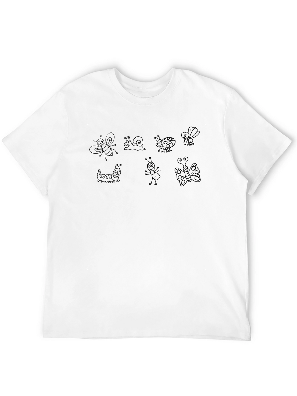 Insect Doodle Black T-Shirt