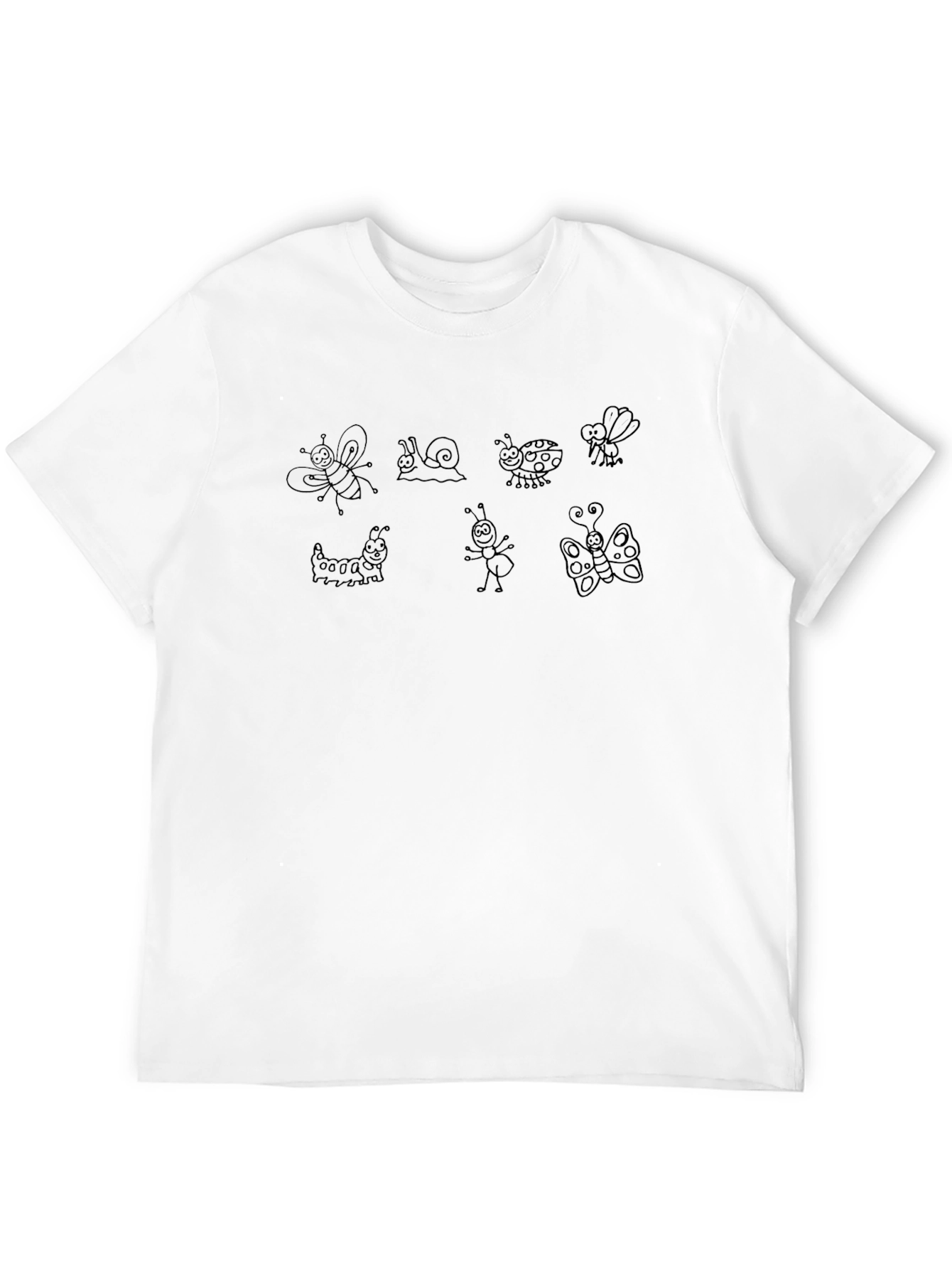 Insect Doodle Black T-Shirt
