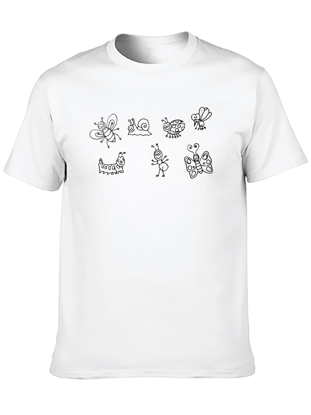 Insect Doodle Black T-Shirt