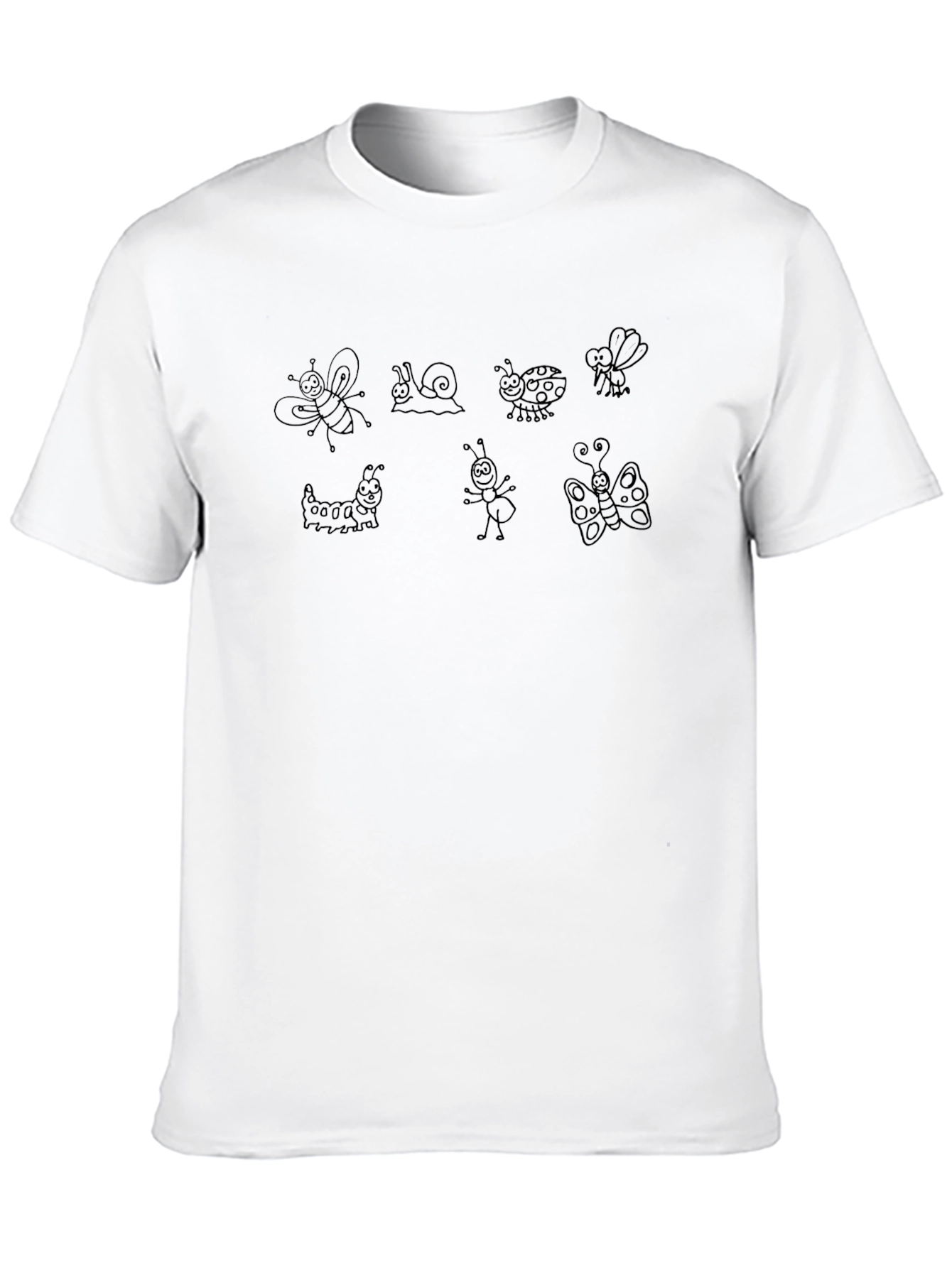 Insect Doodle Black T-Shirt