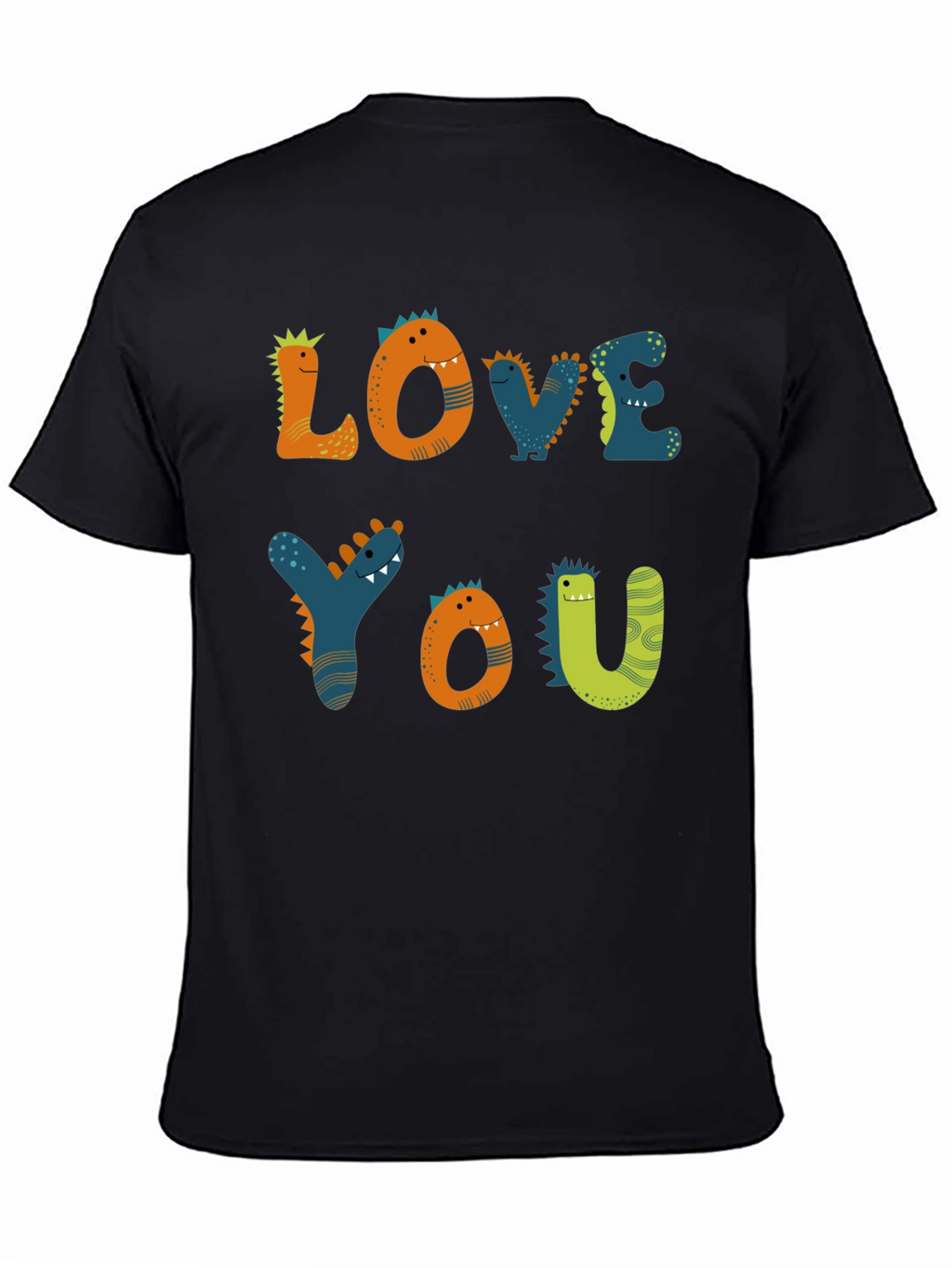 Dinosaur Love You Graphic Tee - Black