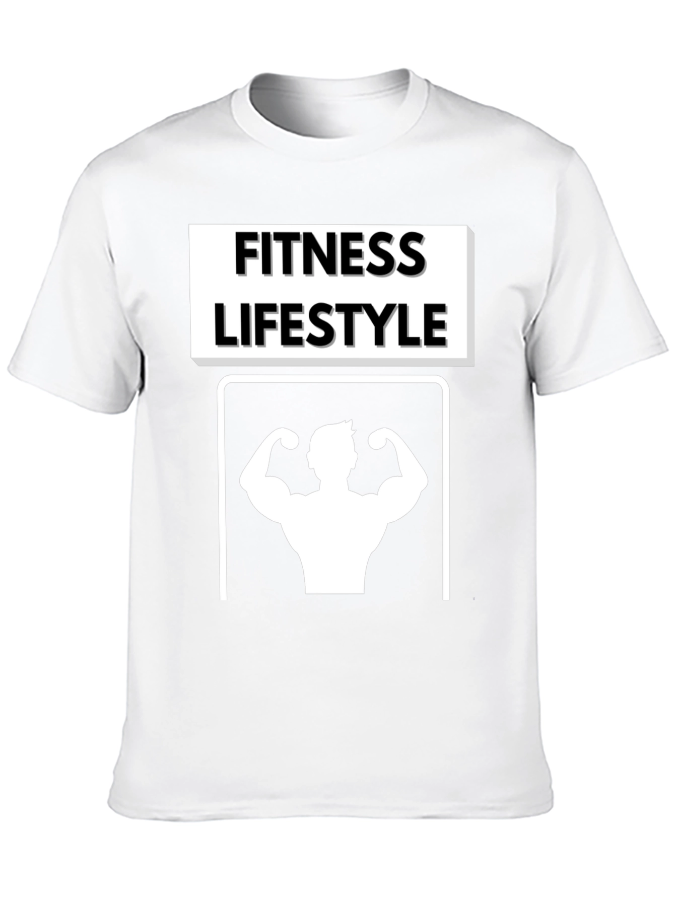 Fitness Lifestyle Graphic Tee - Black Cotton T-Shirt