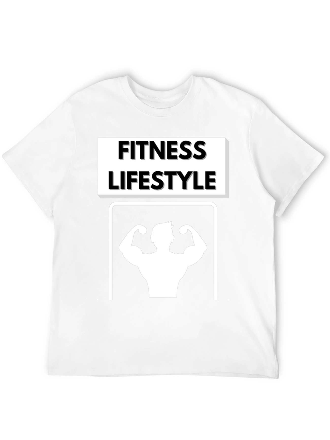 Fitness Lifestyle Graphic Tee - Black Cotton T-Shirt