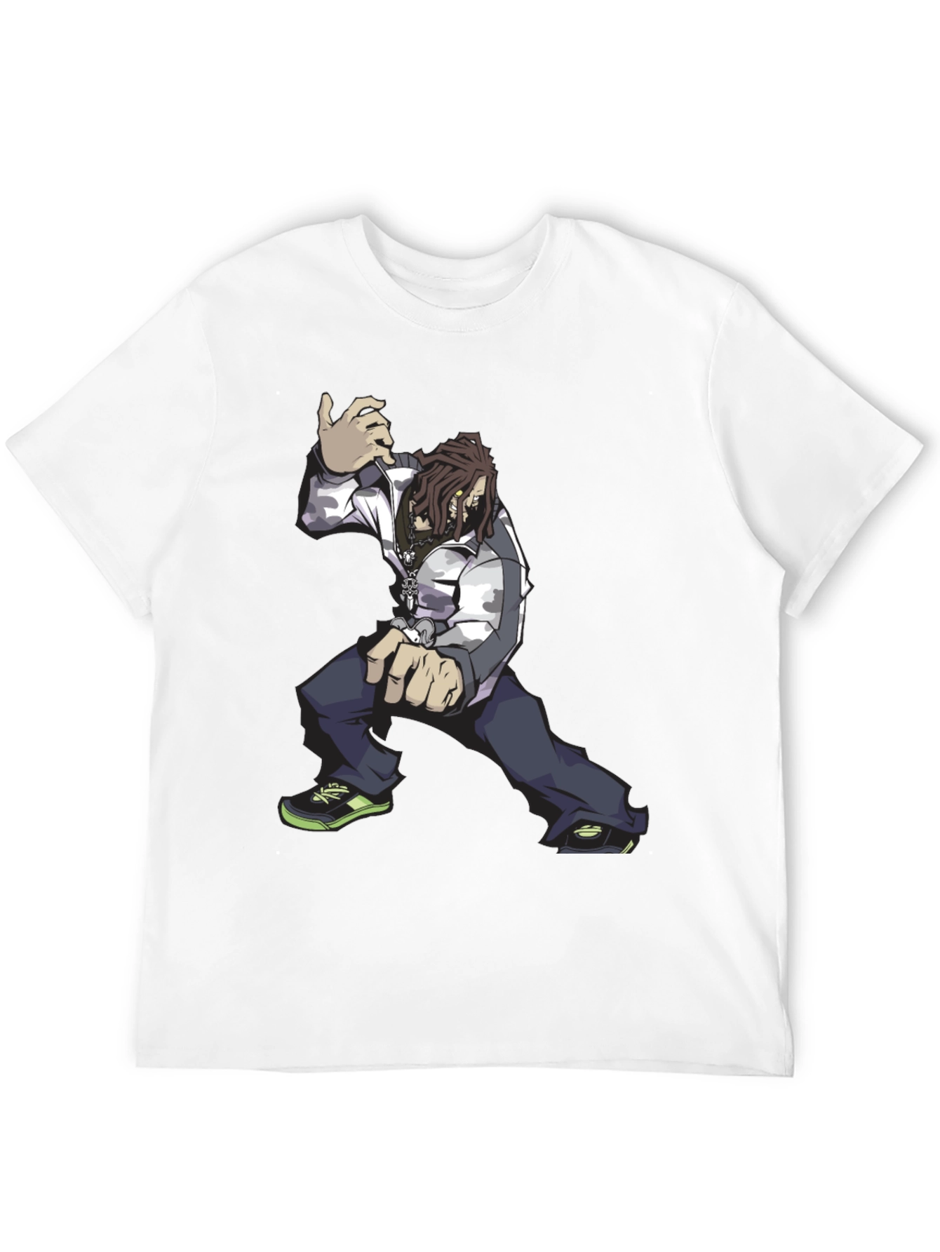 Cool Animated Character Graphic Black T-Shirt