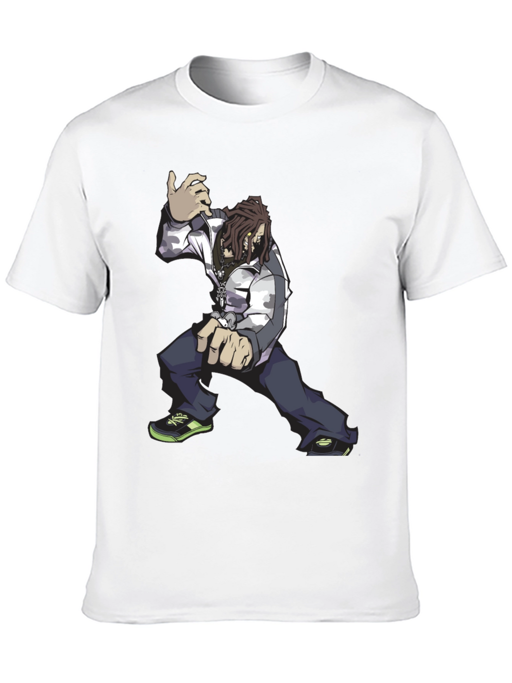 Cool Animated Character Graphic Black T-Shirt