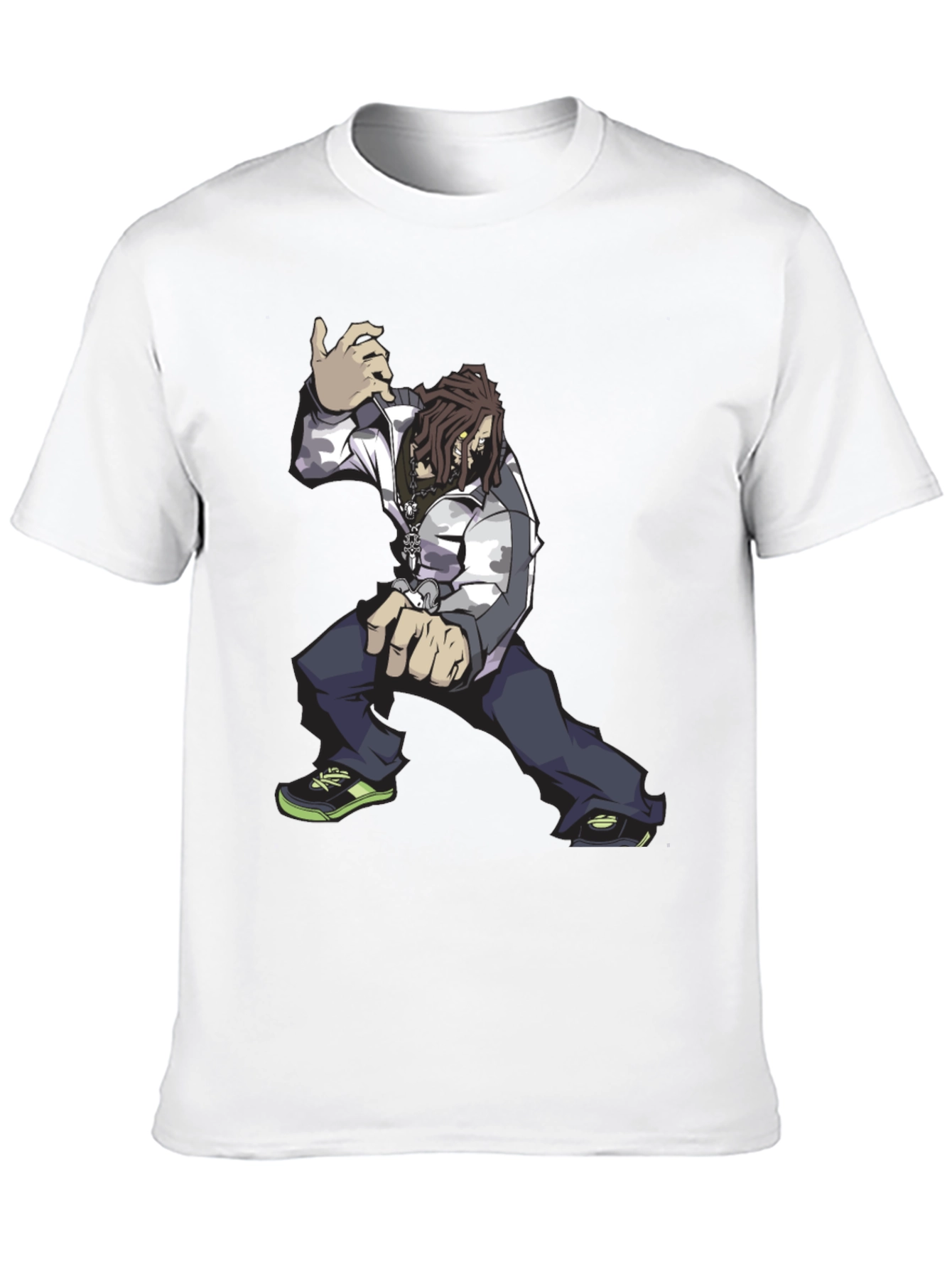 Cool Animated Character Graphic Black T-Shirt