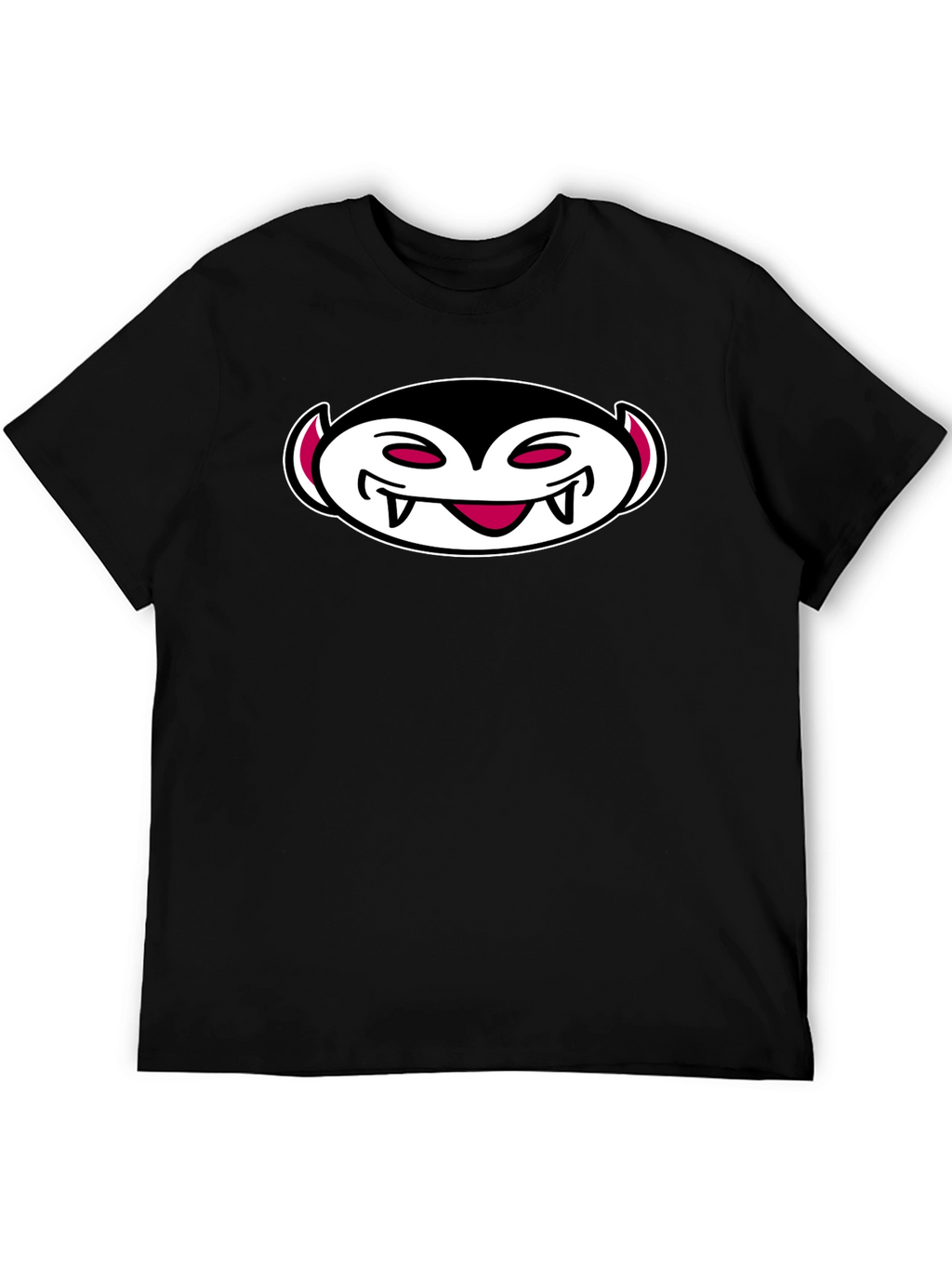 Vampire Cartoon Graphic Black T-Shirt