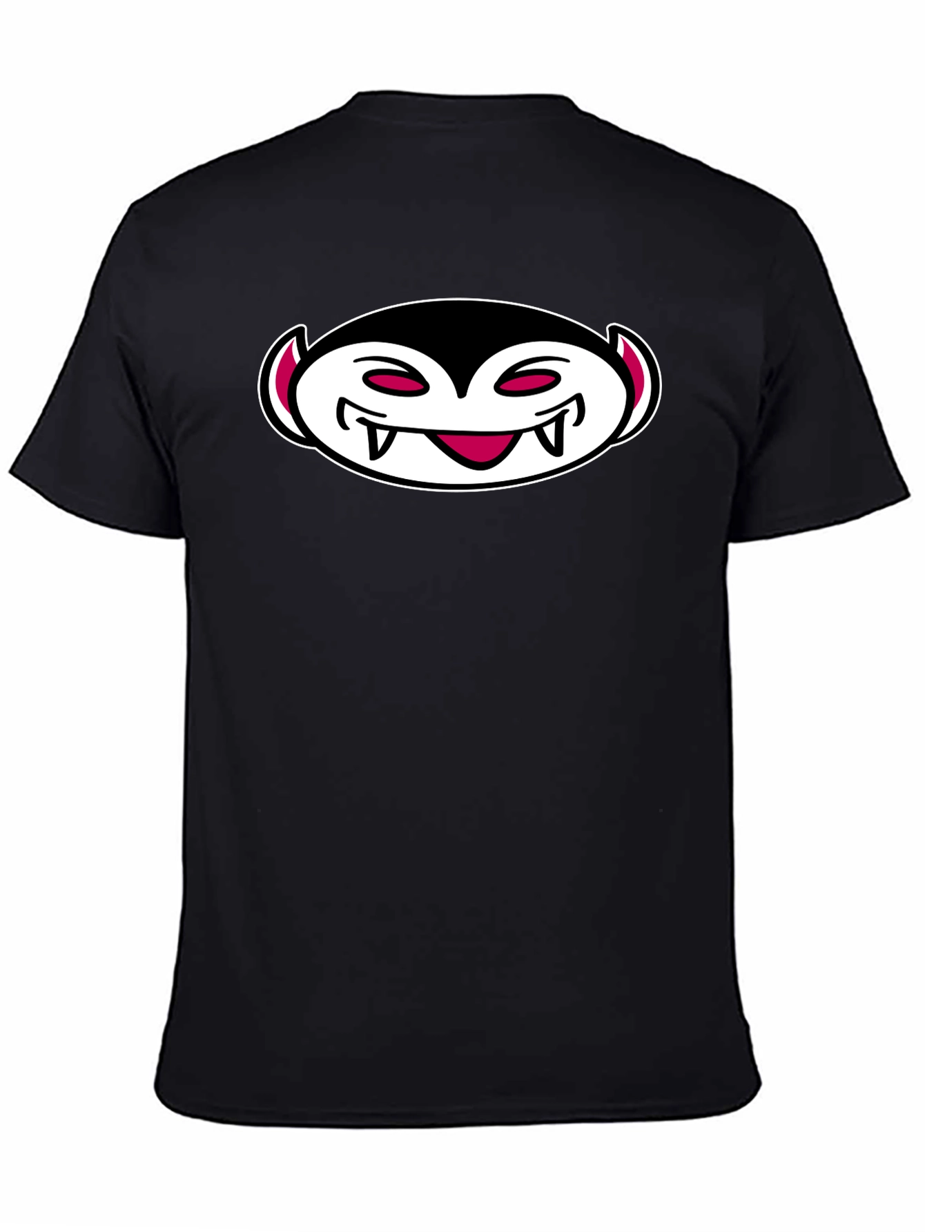 Vampire Cartoon Graphic Black T-Shirt