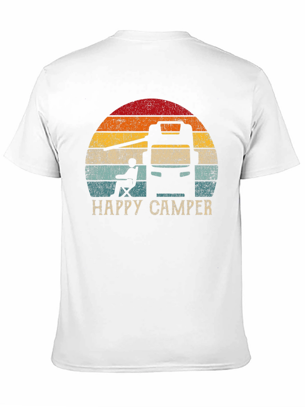 Happy Camper RV Sunset Graphic T-Shirt