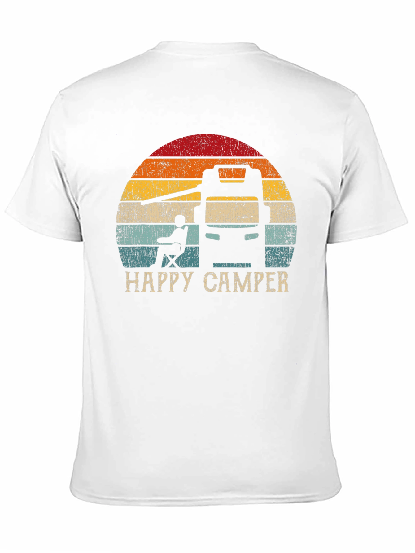 Happy Camper RV Sunset Graphic T-Shirt