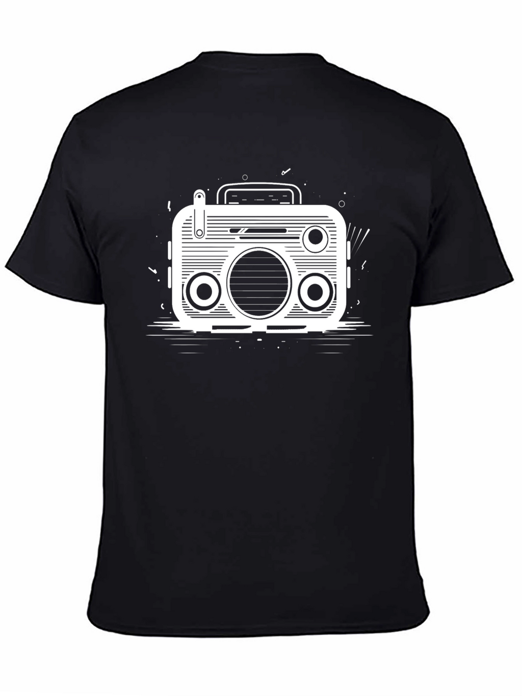 Retro Radio Graphic Tee - Black T-Shirt
