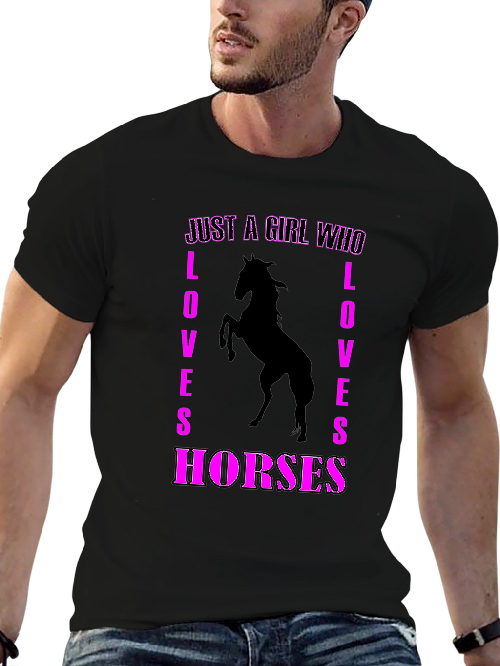 Just A Girl Who Loves Horses Graphic Tee