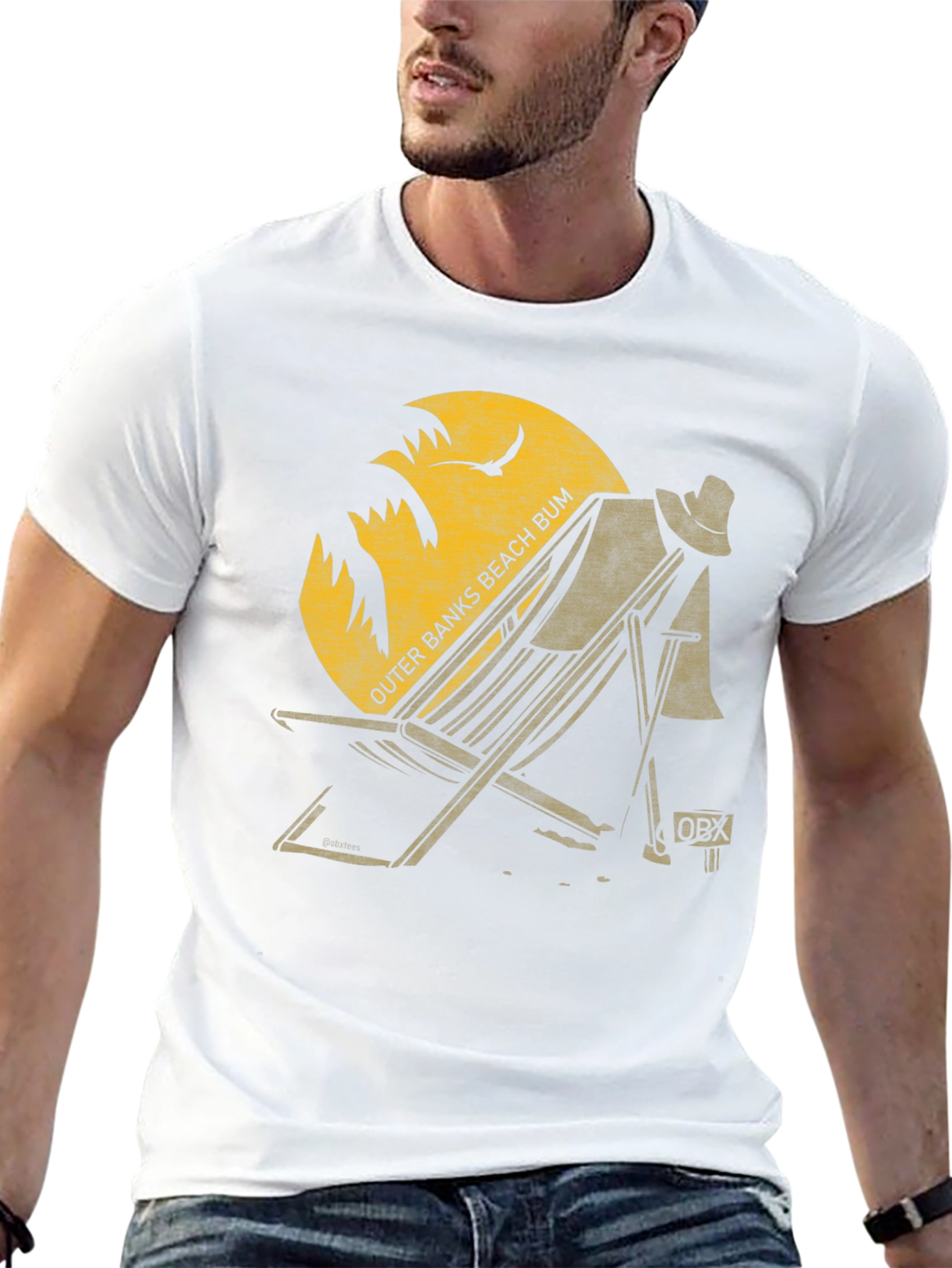 Outer Banks Beach Bum Graphic Tee - Black