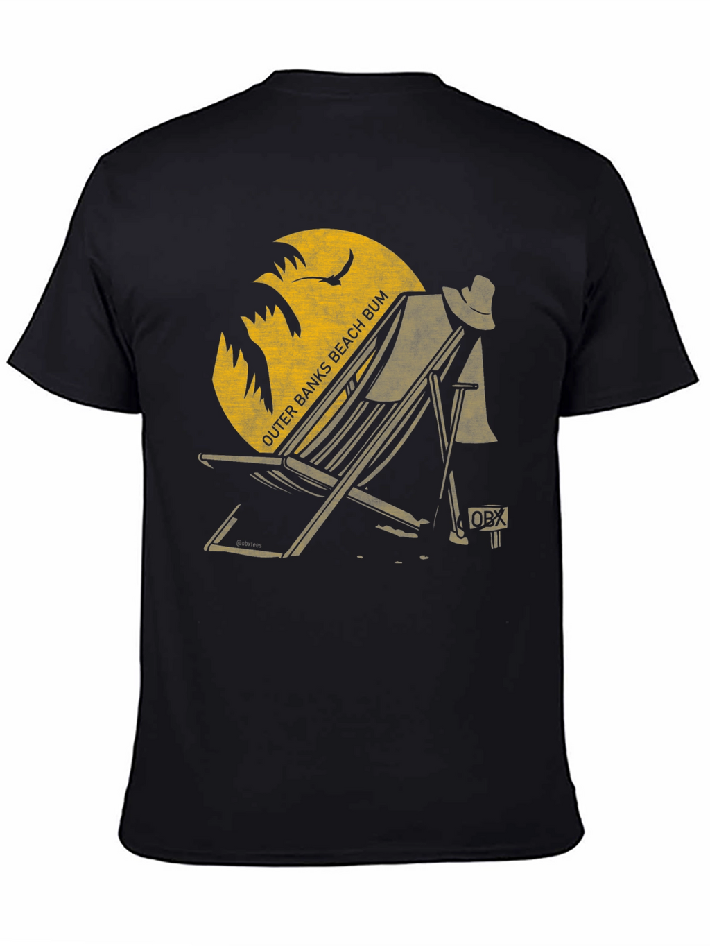 Outer Banks Beach Bum Graphic Tee - Black