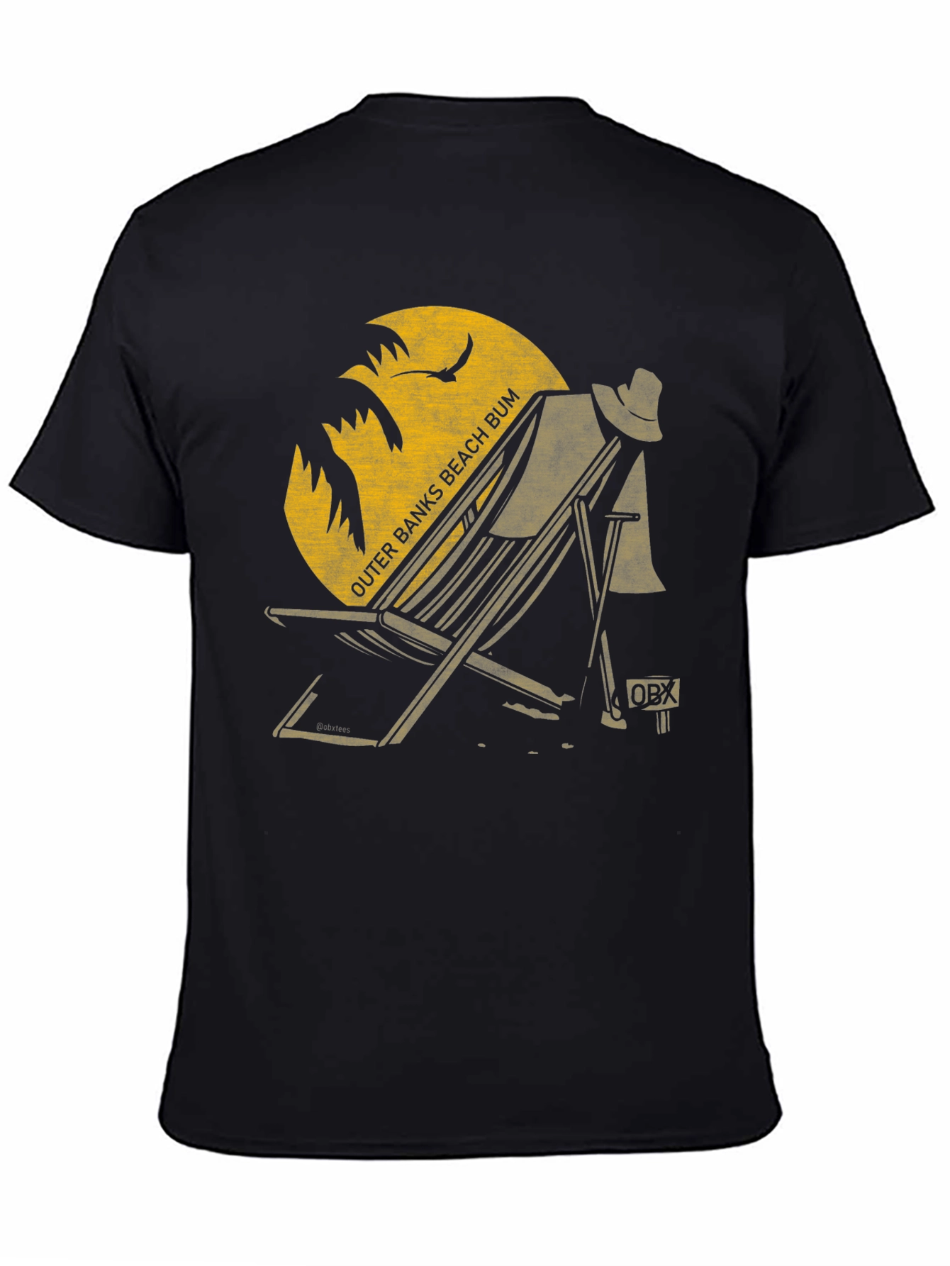 Outer Banks Beach Bum Graphic Tee - Black