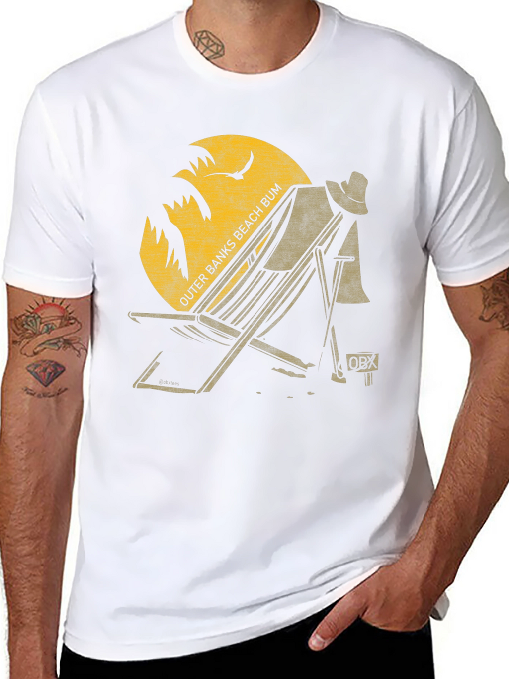 Outer Banks Beach Bum Graphic Tee - Black