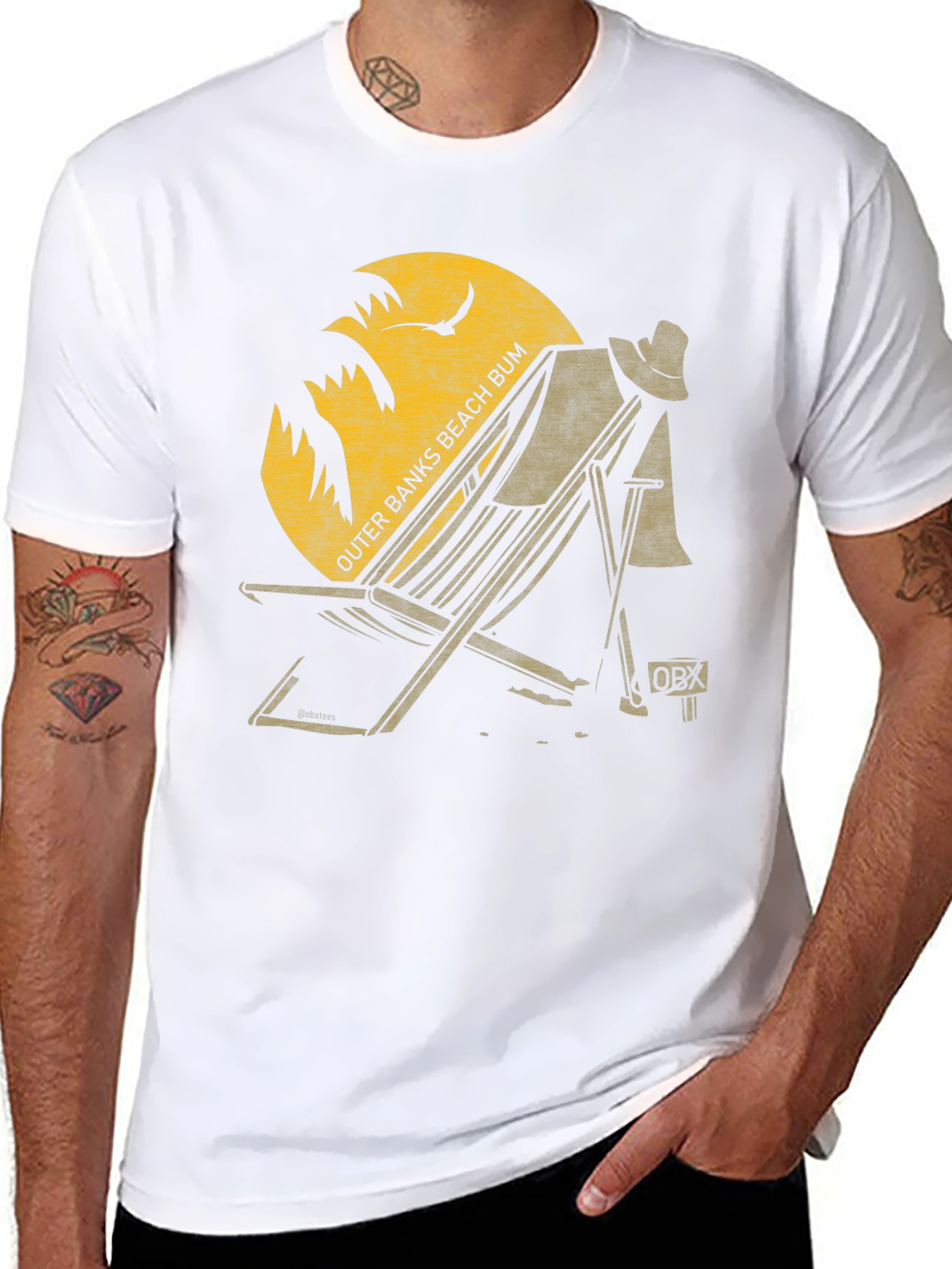 Outer Banks Beach Bum Graphic Tee - Black