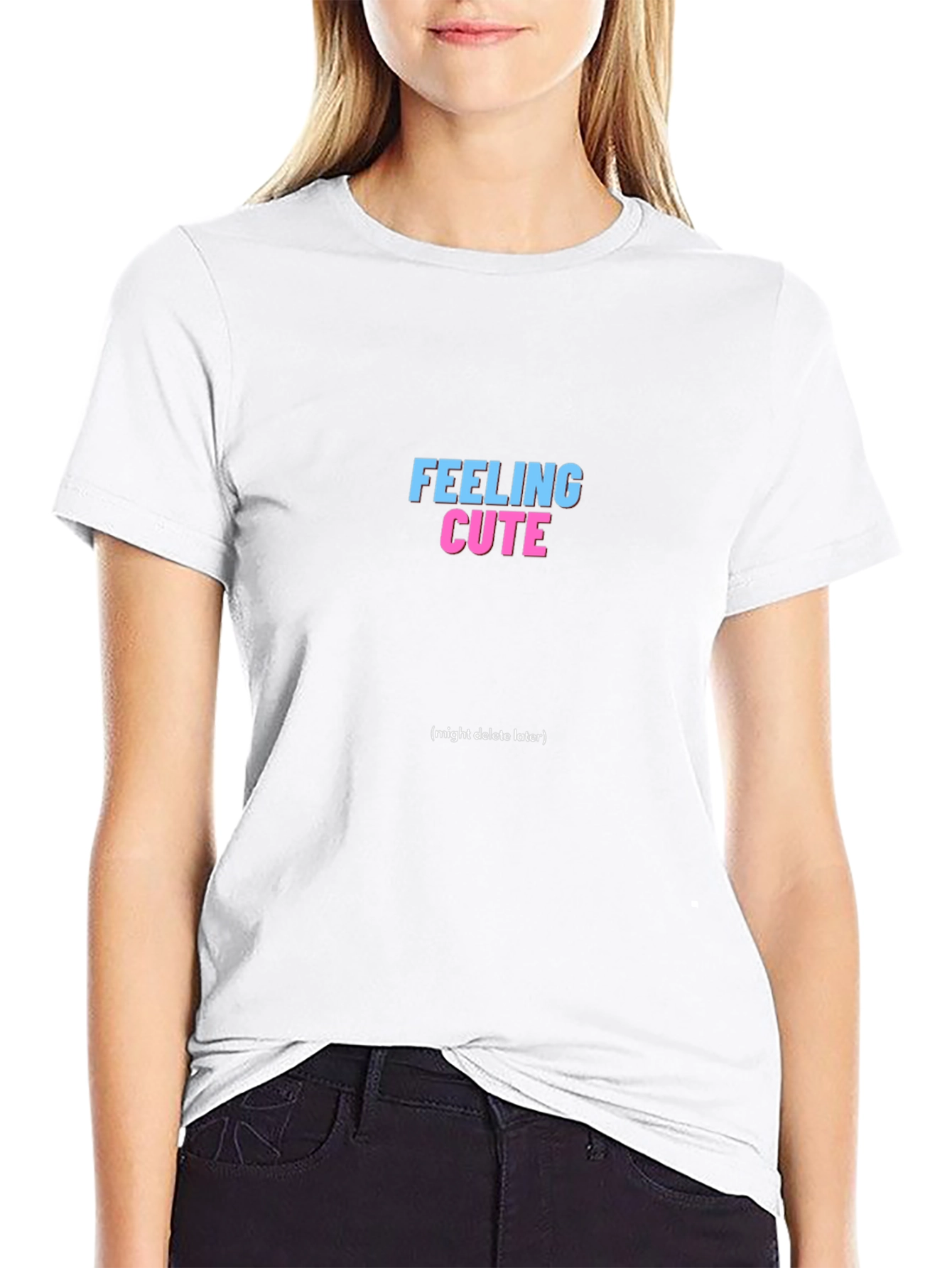 Feeling Cute T-Shirt - Black Cotton Tee