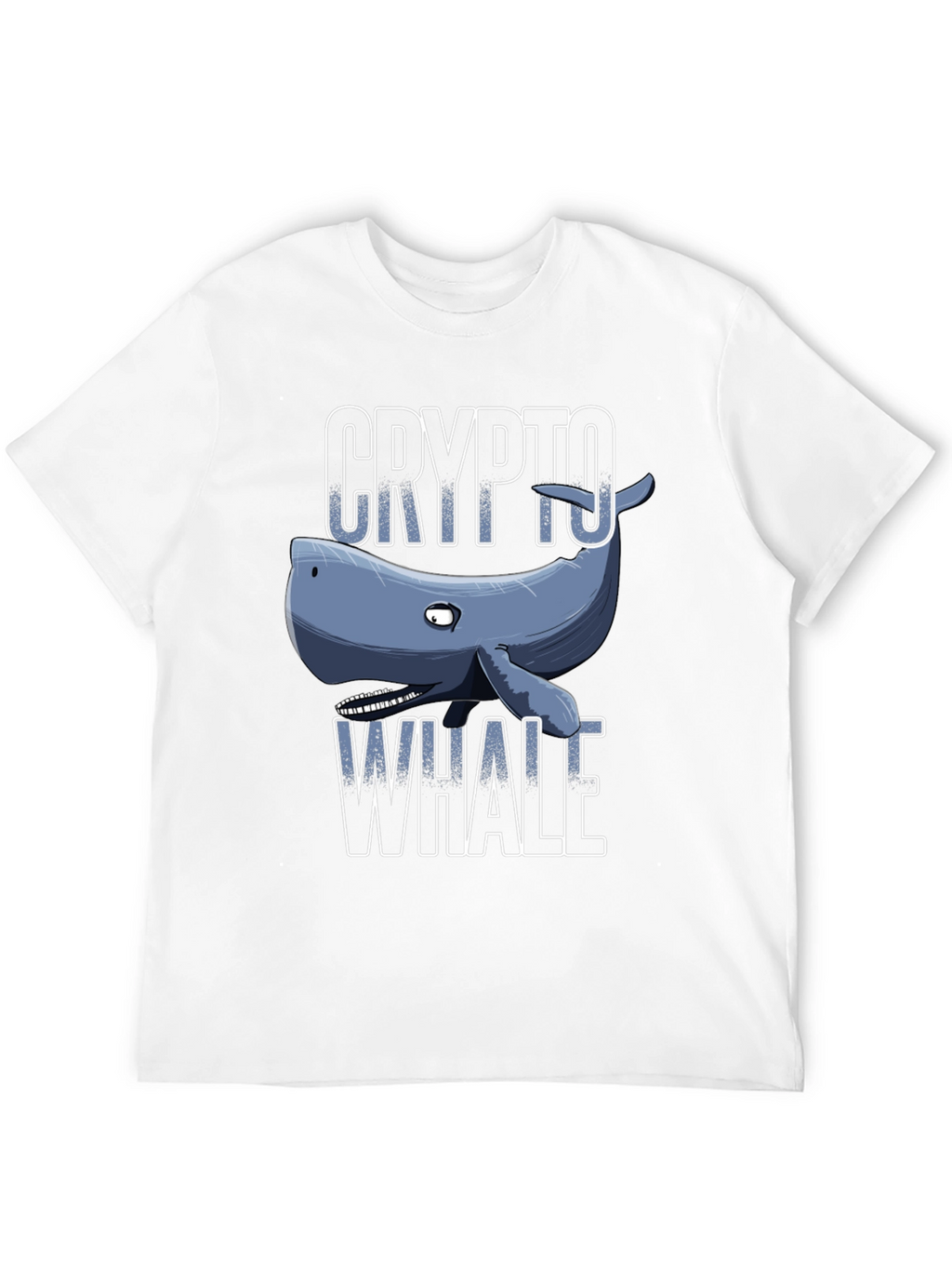 Crypto Whale Graphic Tee - Black Cotton T-Shirt