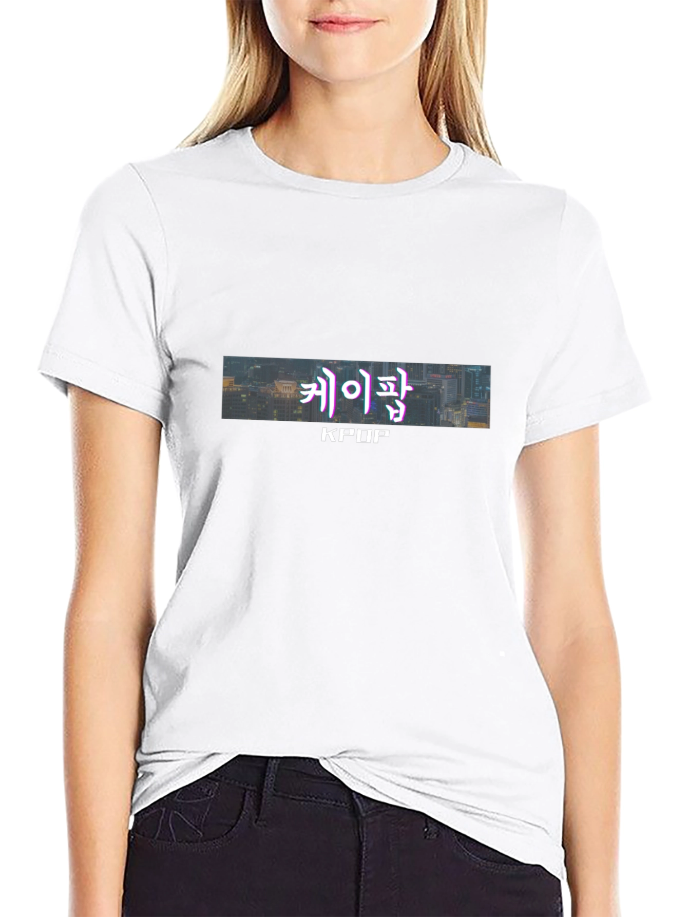 KPOP Graphic Tee - Urban Style Black T-Shirt