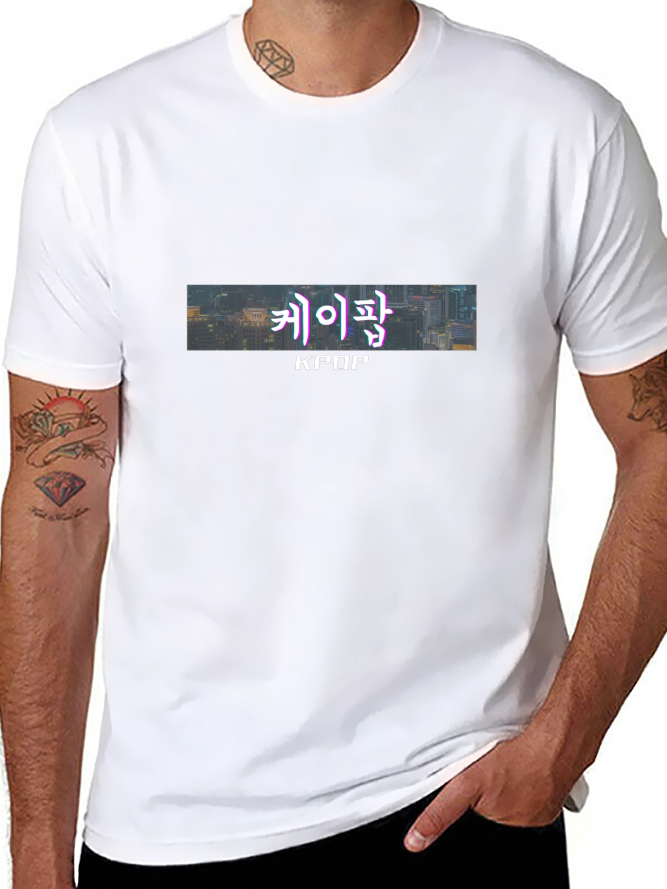 KPOP Graphic Tee - Urban Style Black T-Shirt