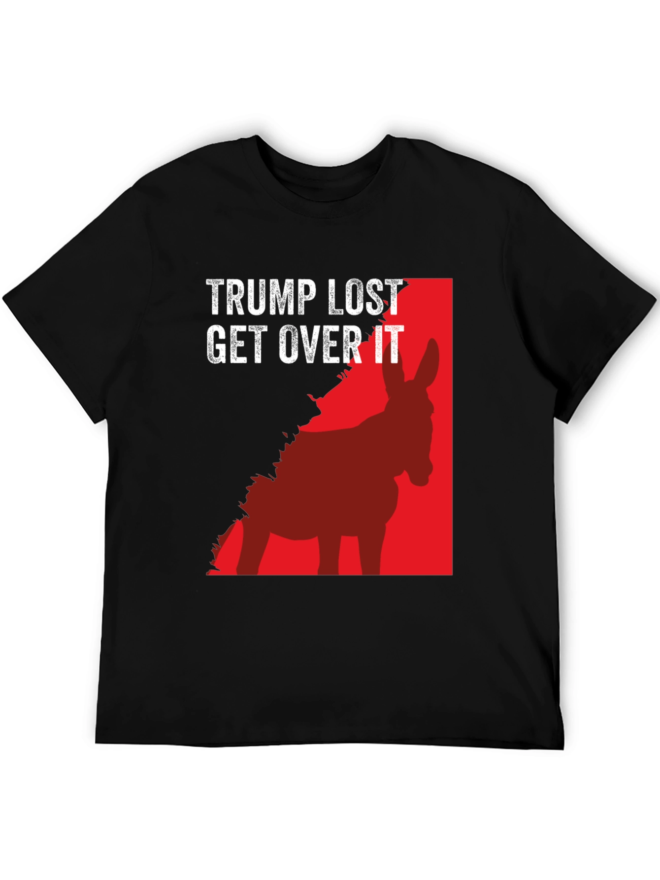 Trump Lost Get Over It T-Shirt with Donkey Graphic
