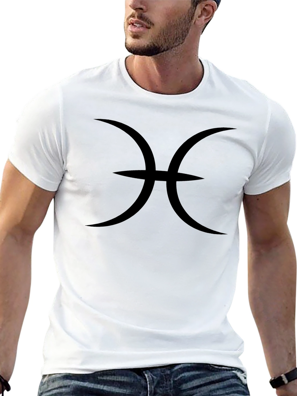 Pisces Zodiac Sign Black T-Shirt