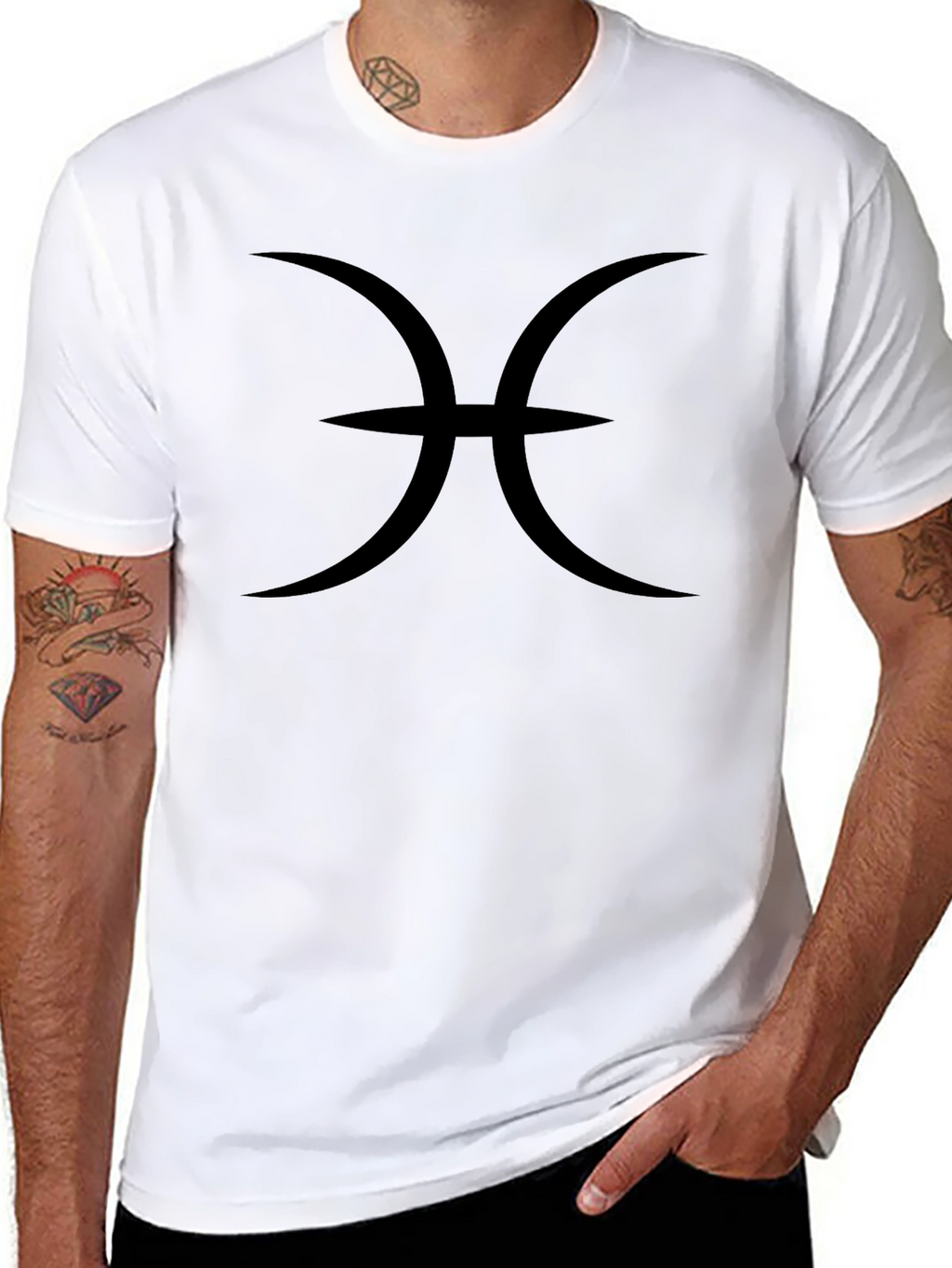 Pisces Zodiac Sign Black T-Shirt