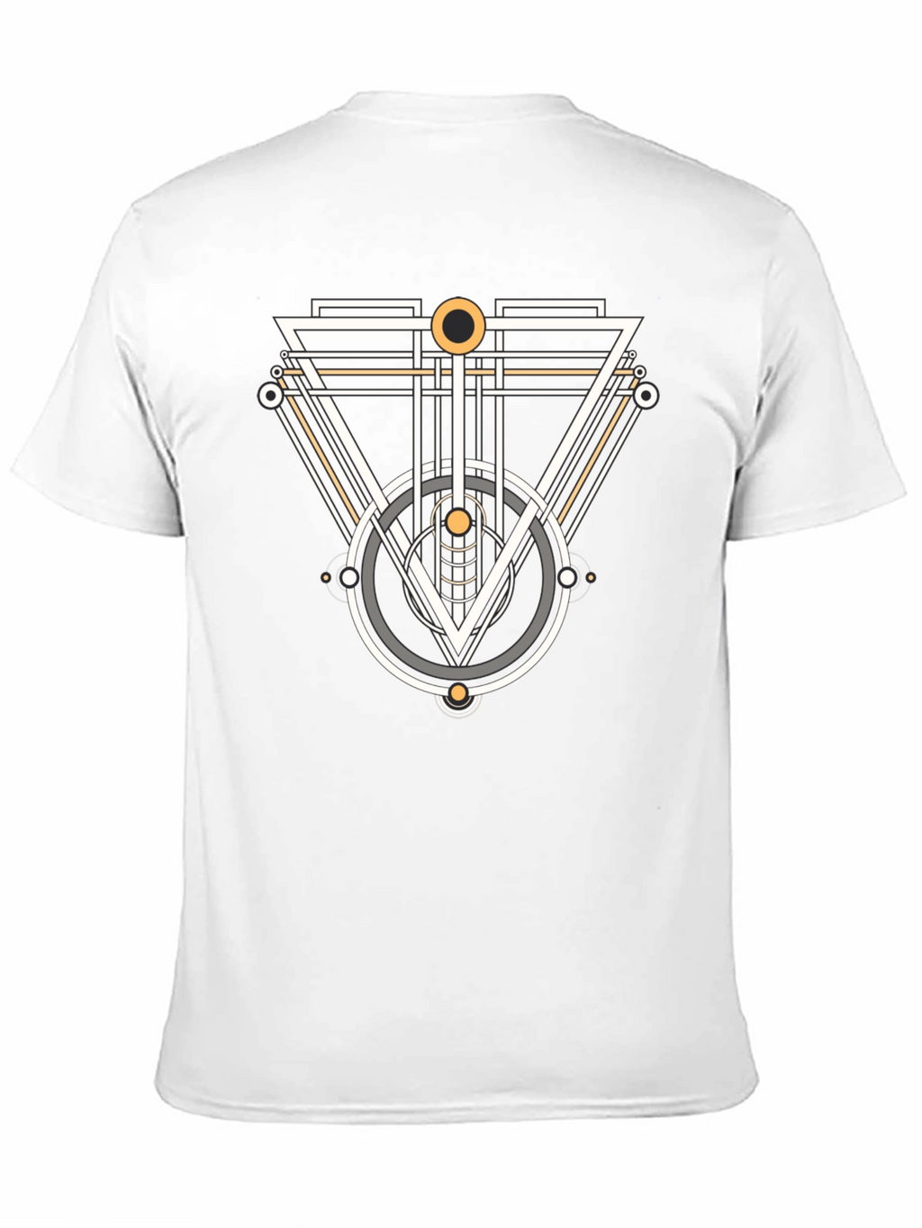 Geometric Graphic Tee - Modern Design Black T-Shirt