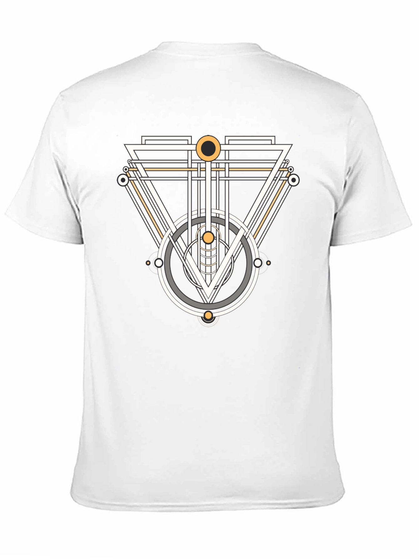 Geometric Graphic Tee - Modern Design Black T-Shirt