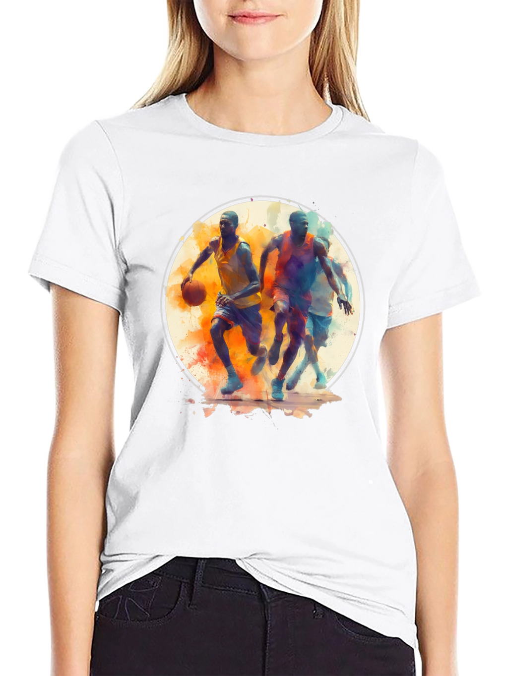 Basketball Players Black T-Shirt