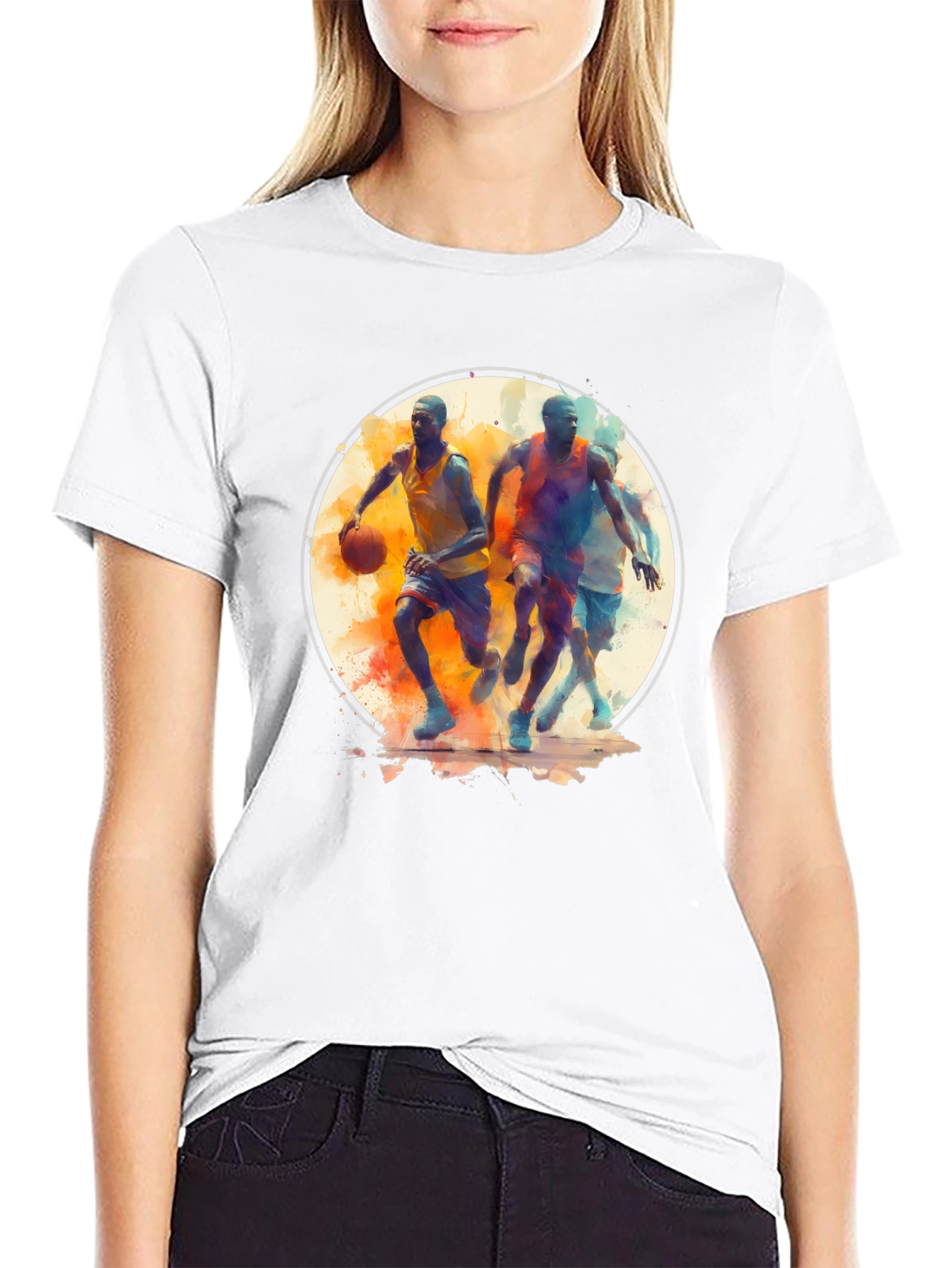 Basketball Players Black T-Shirt