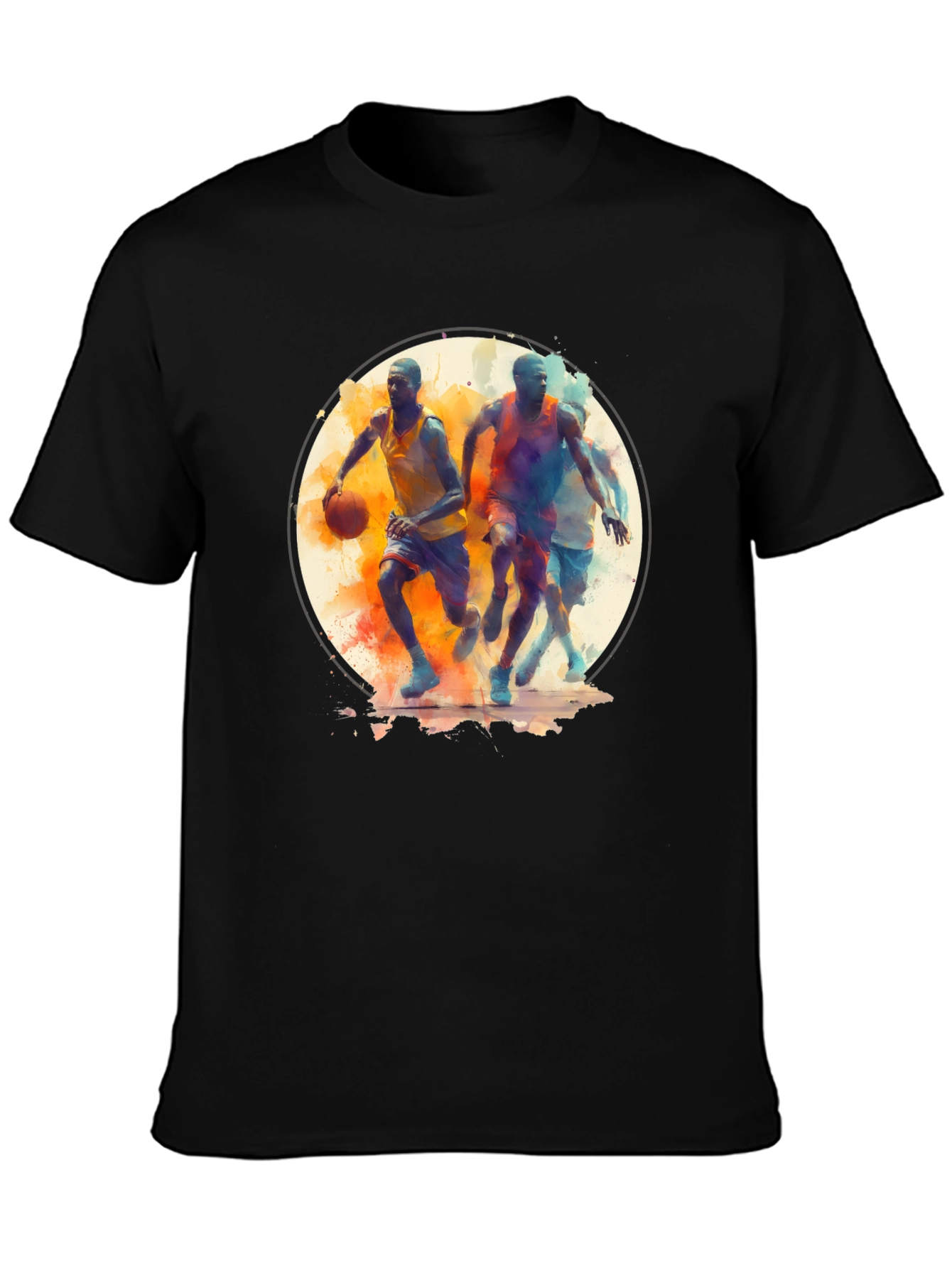 Basketball Players Black T-Shirt
