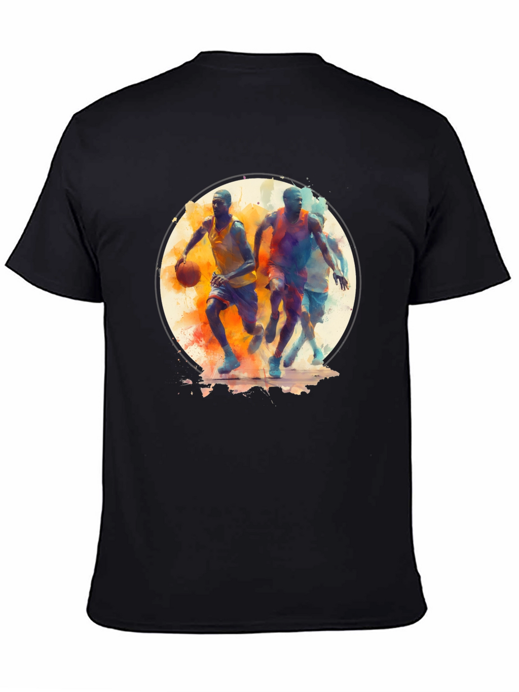 Basketball Players Black T-Shirt