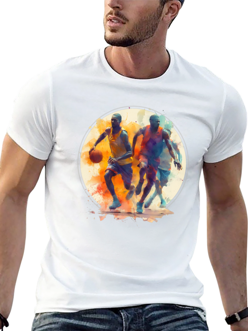 Basketball Players Black T-Shirt