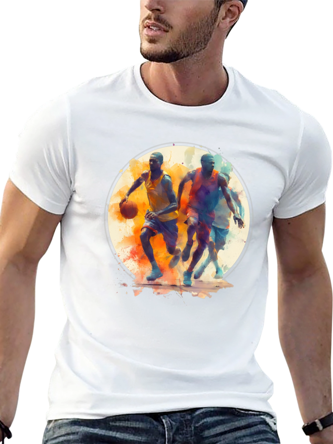 Basketball Players Black T-Shirt