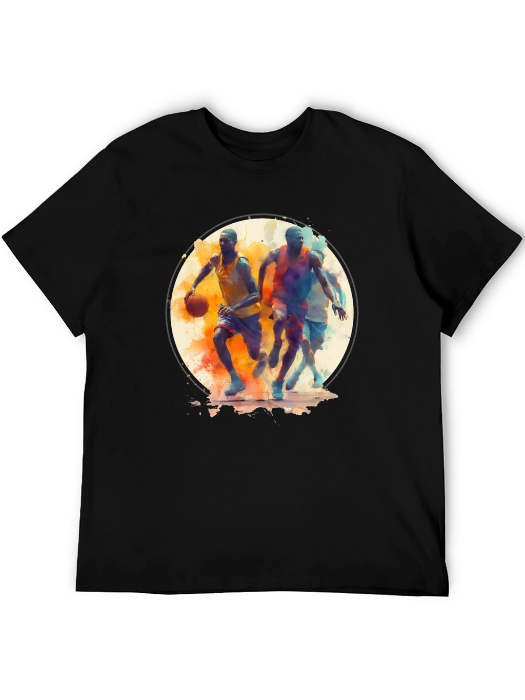 Basketball Players Black T-Shirt