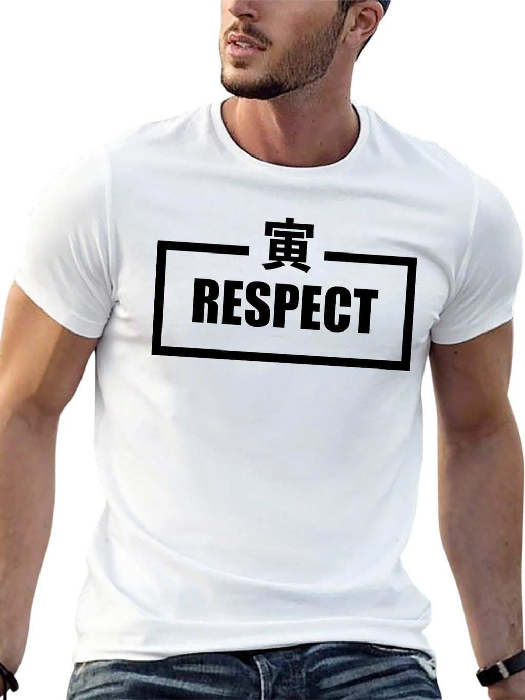 Respect Graphic Tee - Black Cotton T-Shirt