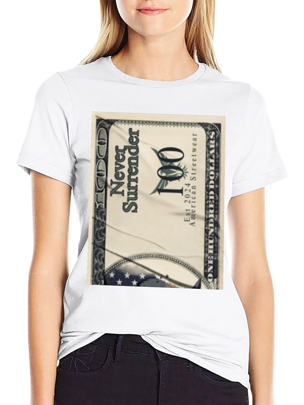 Never Surrender Black Graphic Tee