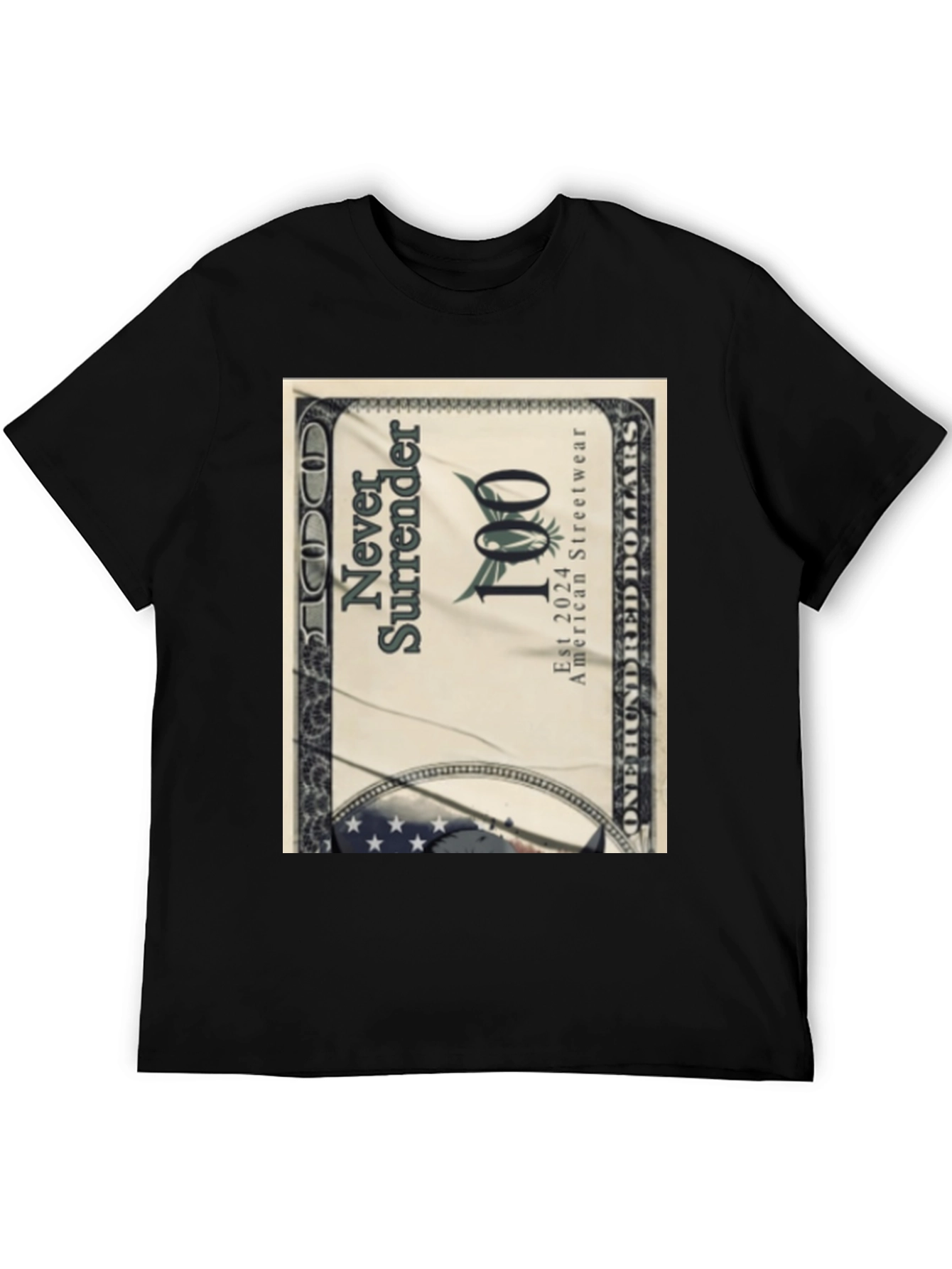 Never Surrender Black Graphic Tee