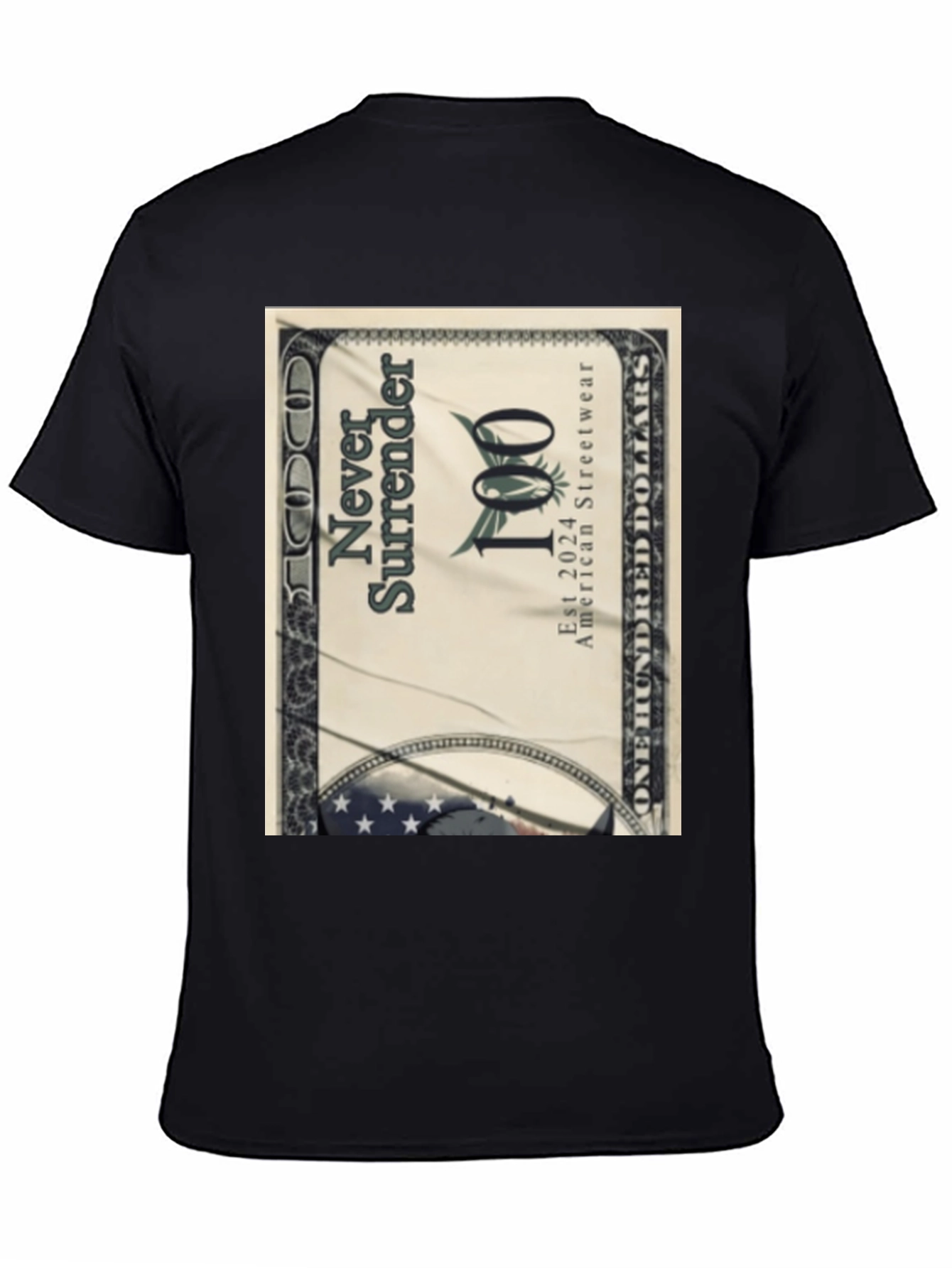 Never Surrender Black Graphic Tee